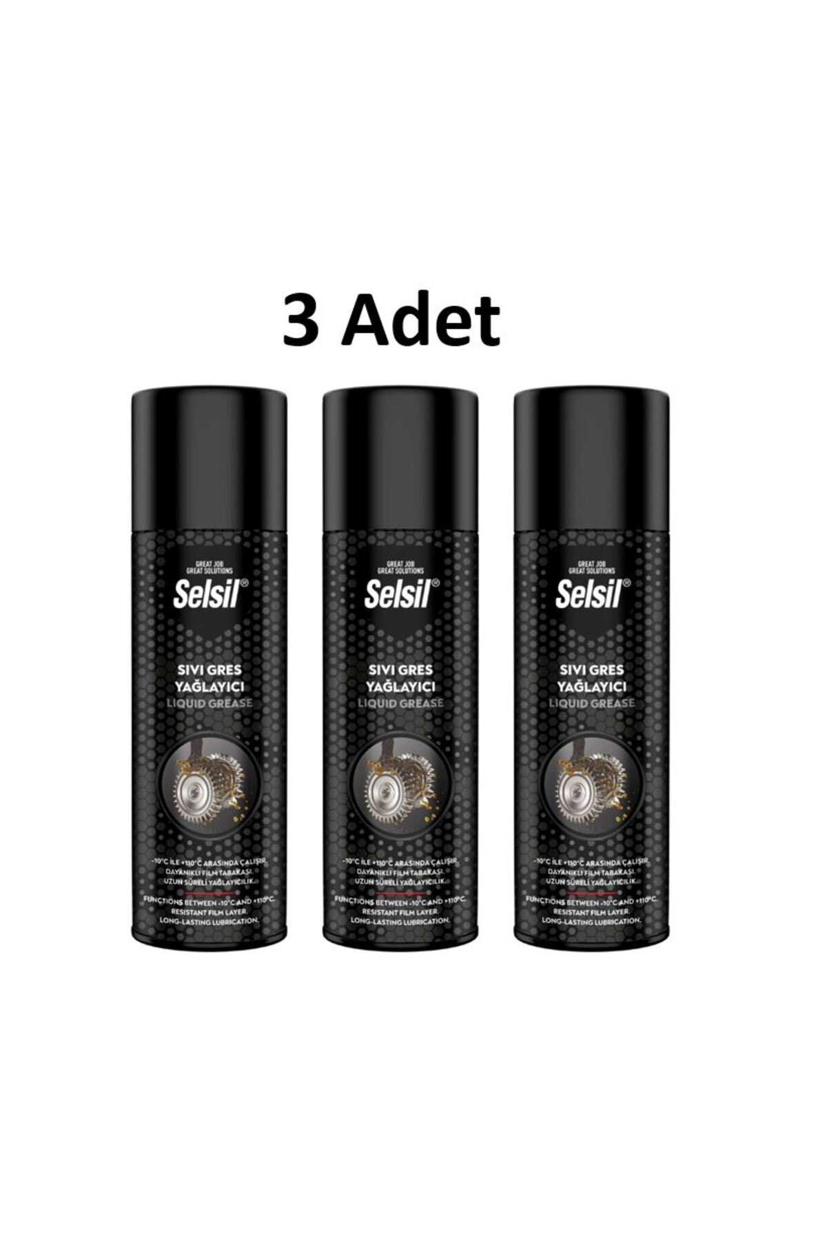 Selsil Sıvı Gres Yağlama Spreyi 500ml 3 Adet