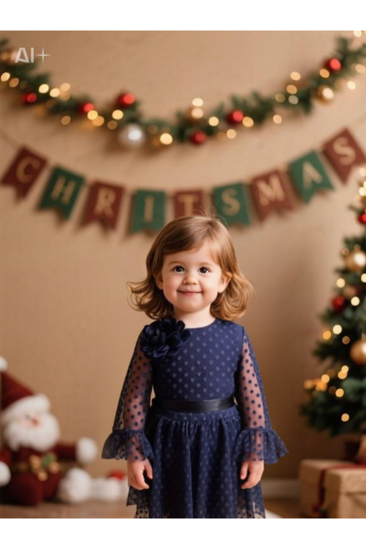 Lunas tekstil Tokalı Puantiyeli Tüllü Kabarık Elbise fotoğrafı 4 (önizleme)