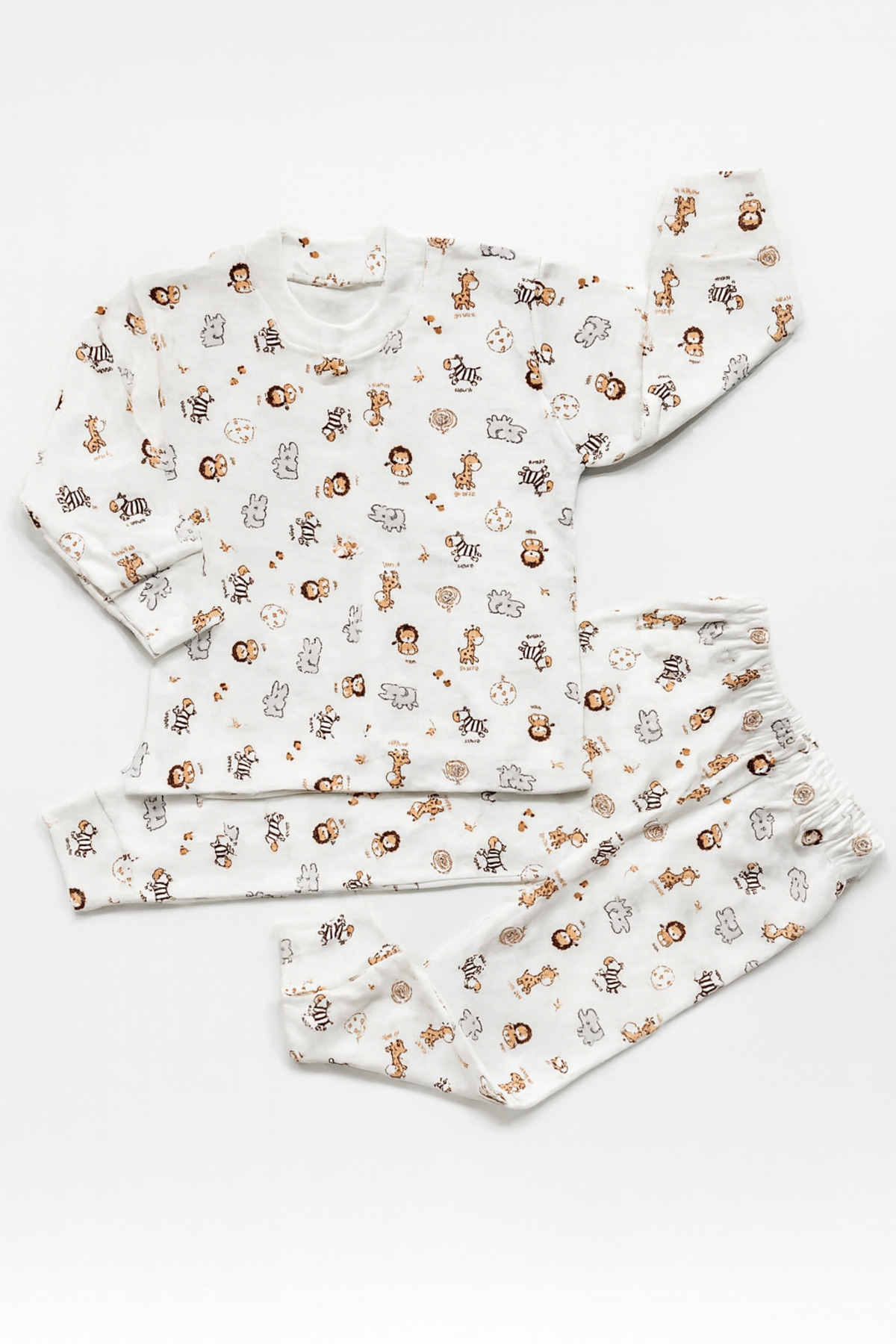 Vivolas %100 Pamuk Çocuk Unisex Desenli Pijama Takımı 1-8 Yaş (Uzun Kollu, 2’li Takım) fotoğrafı 2 (önizleme)