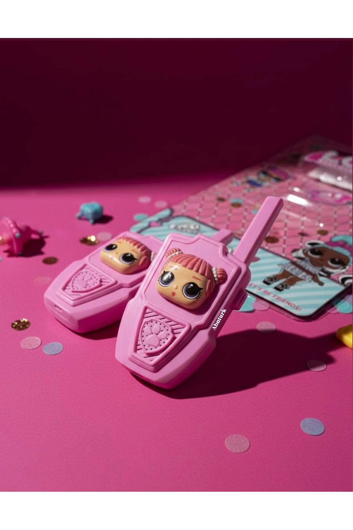 abnturk Yerli Üretim 2'li Telsiz Oyuncak Seti | Pille Çalışan Çocuk Aktivite ve İletişim Oyunu fotoğrafı 2 (önizleme)