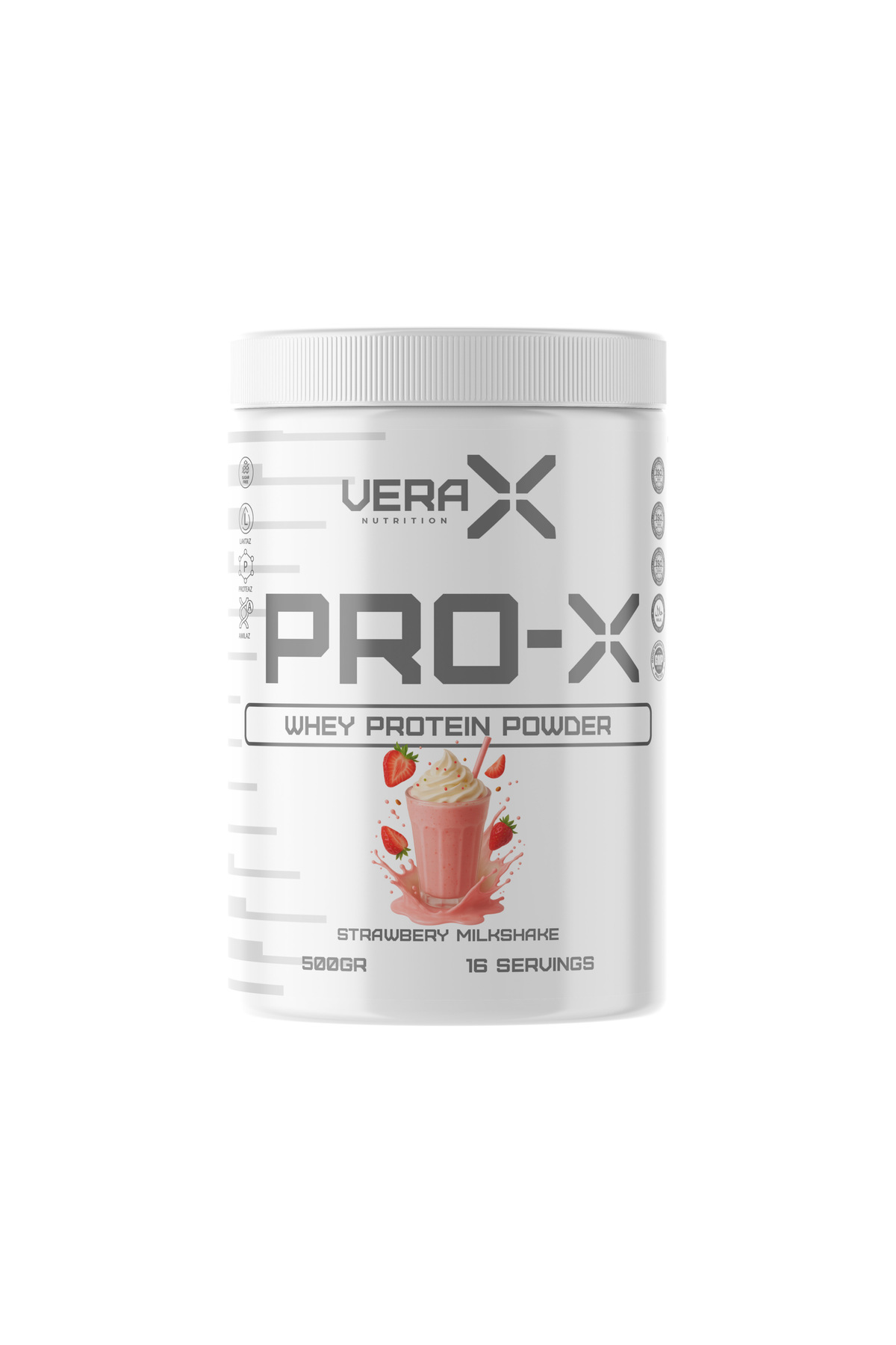VERA-X NUTRITION PRO-X WHEY PROTEIN | STRAWBERRY MILKSHAKE | 500 GR | 16 SERVİS