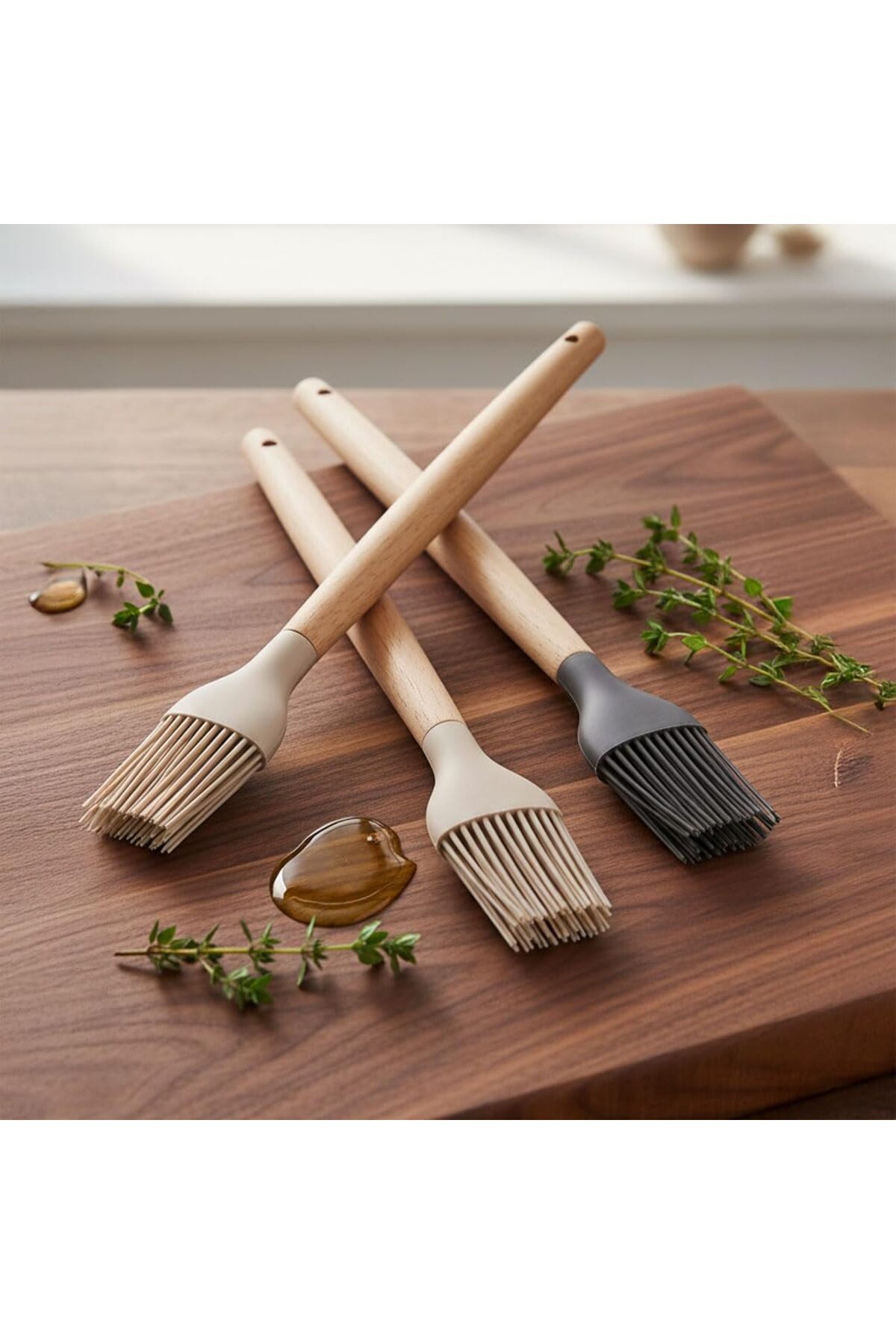 Shop a Way Bambu S likon Fırça Bambu Uzun Silikon Yağ ve Yta Fırçası 27cm 3 Renk Seçenekli A