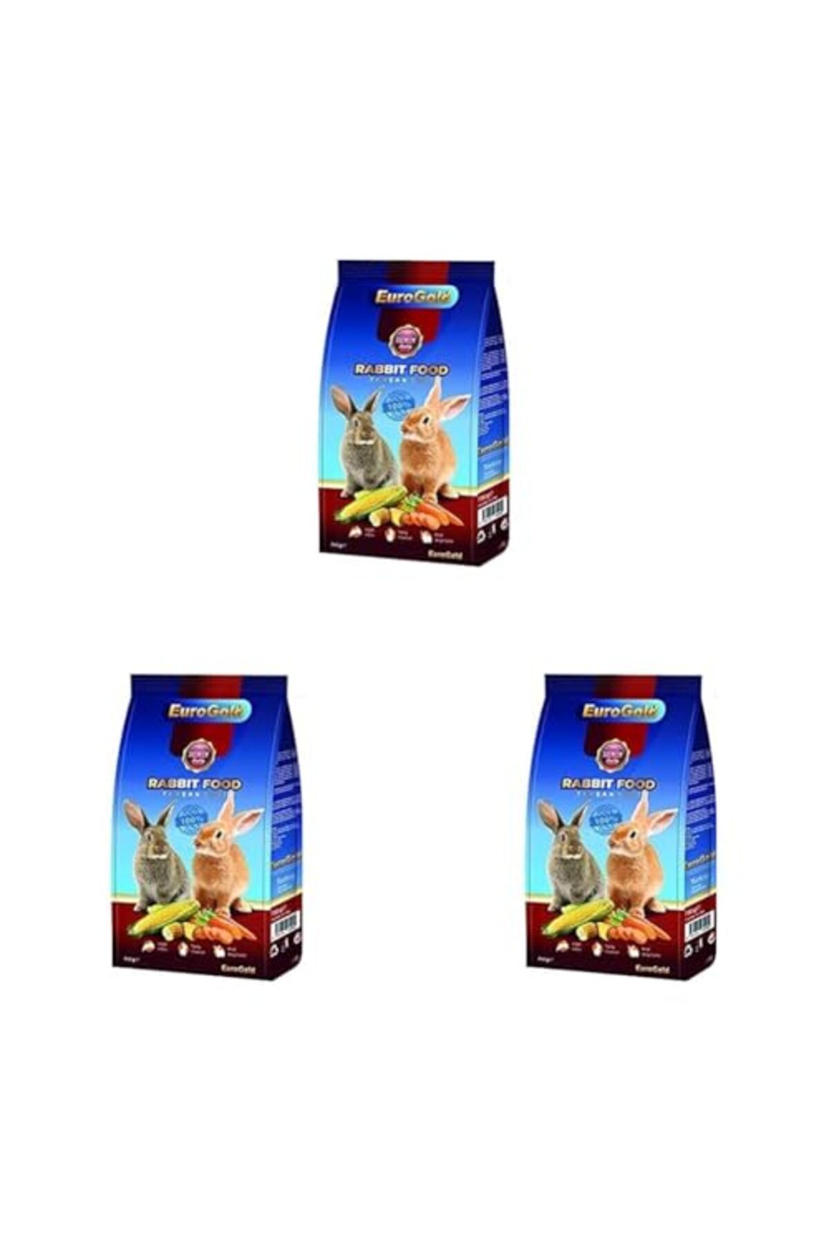 Shop a Way EuroGold Kurutulmuş Sebzeli Tavşan Yemi, Doğal İçerik, 750 Gr 3lü paket