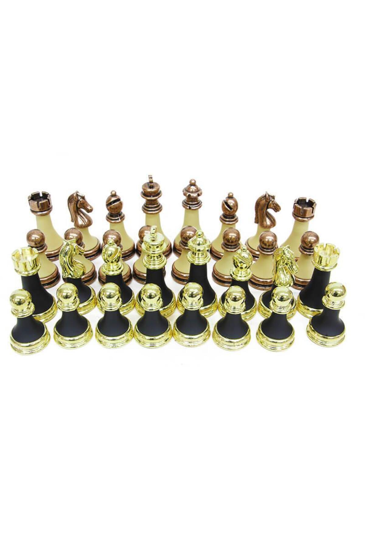 Skygo Satranç Taşı Zamak Polyester Krem Siyah