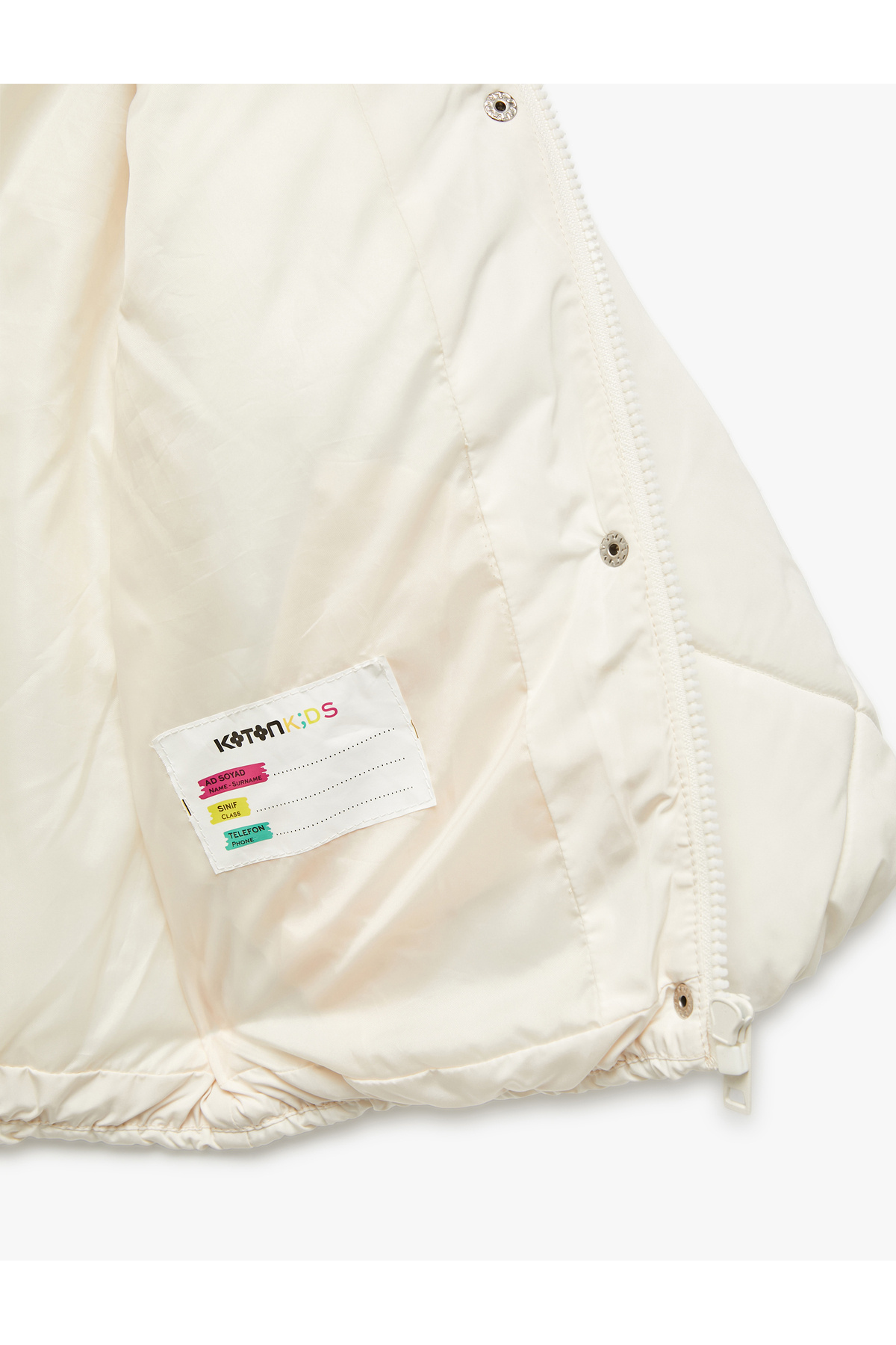 Koton Uzun Kollu Cepli Kapitone Kapşonlu Mont fotoğrafı 4 (önizleme)