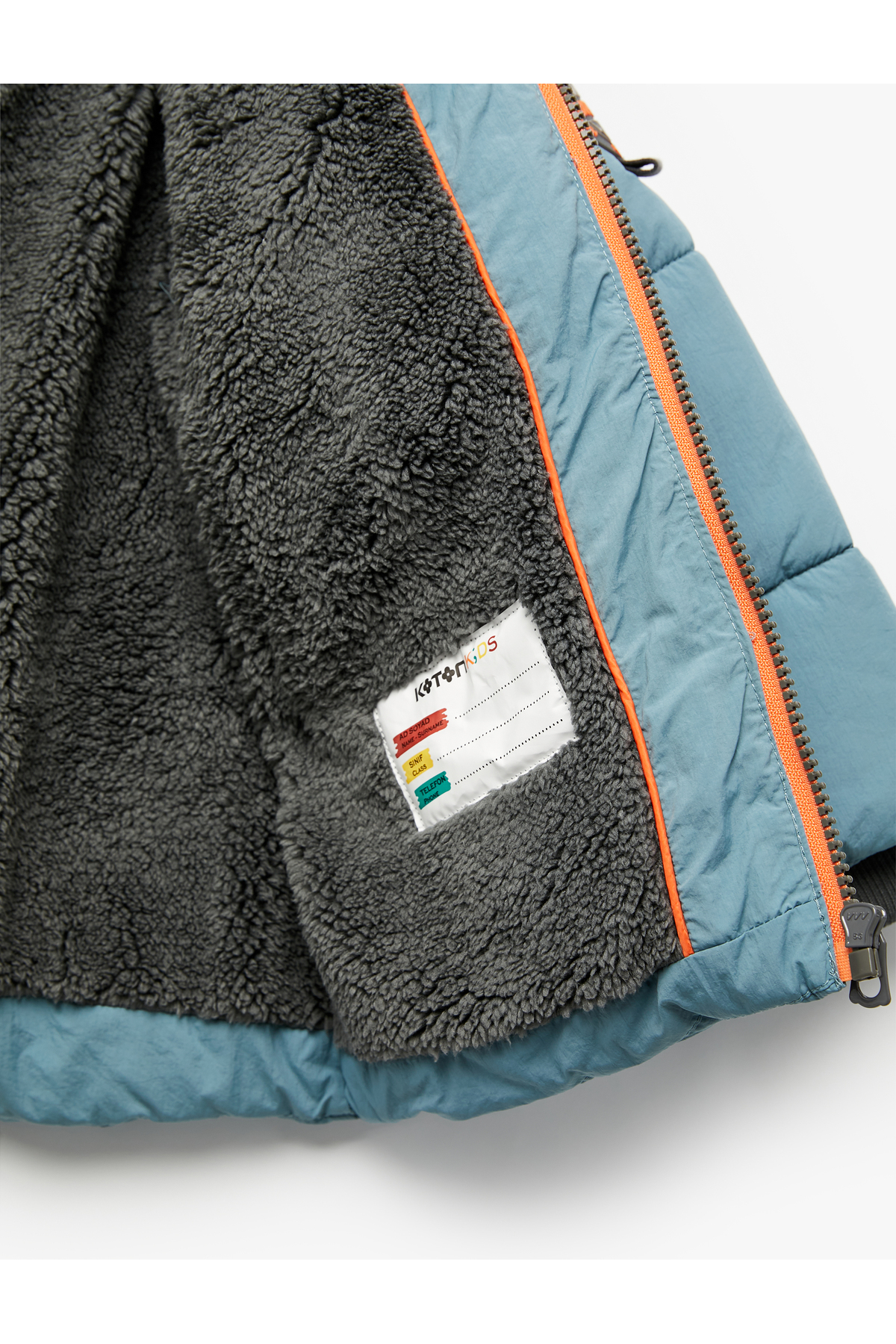 Koton Uzun Kollu Cepli İçi Suni Kürklü Kapşonlu Şişme Mont fotoğrafı 5 (önizleme)