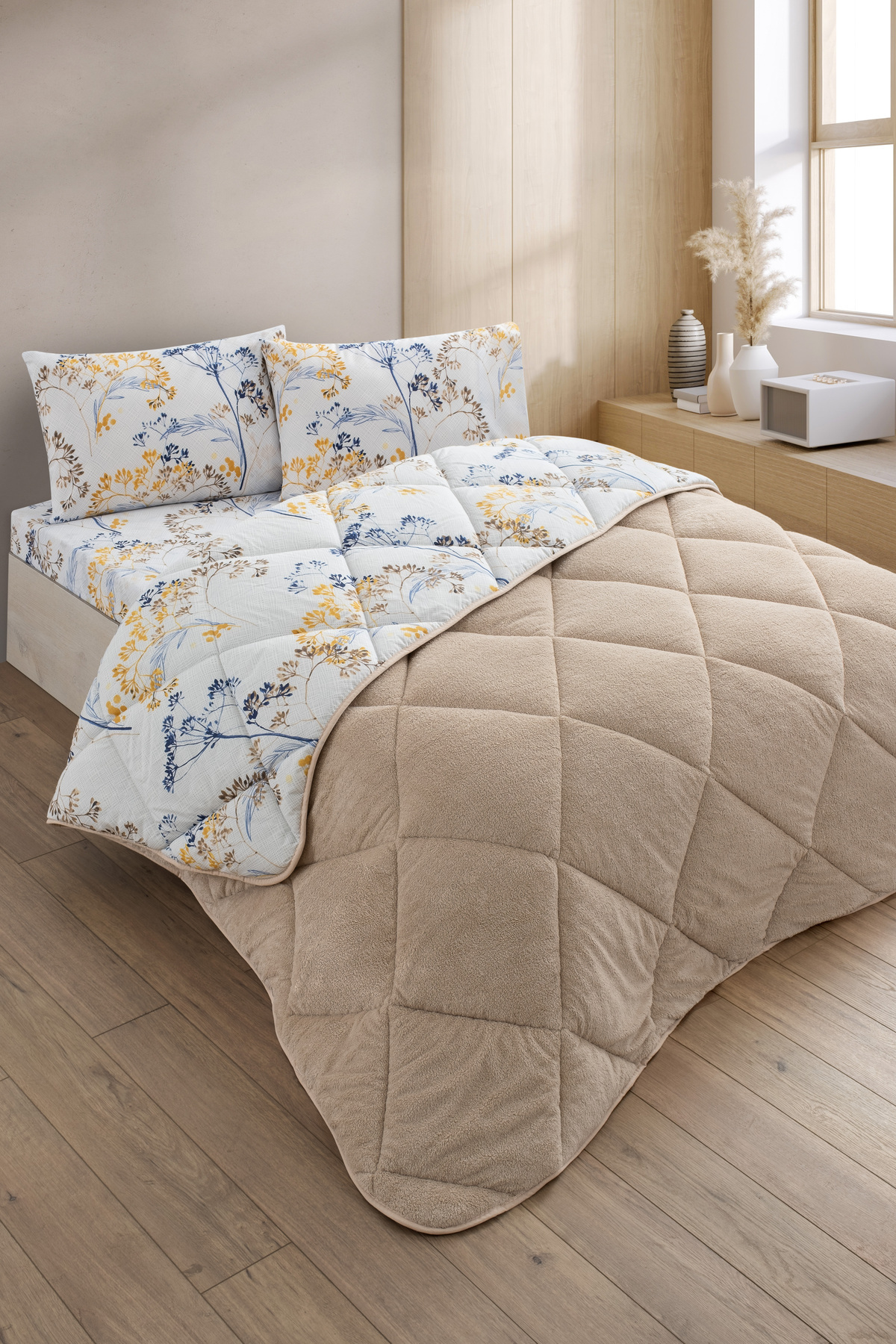 Formeya Nordelle Tek Kişilik Wellsoft Yorgan Uyku Seti Lastikli Çarşaf+Yastık Kılıflı Tek Kişilik Uyku Seti