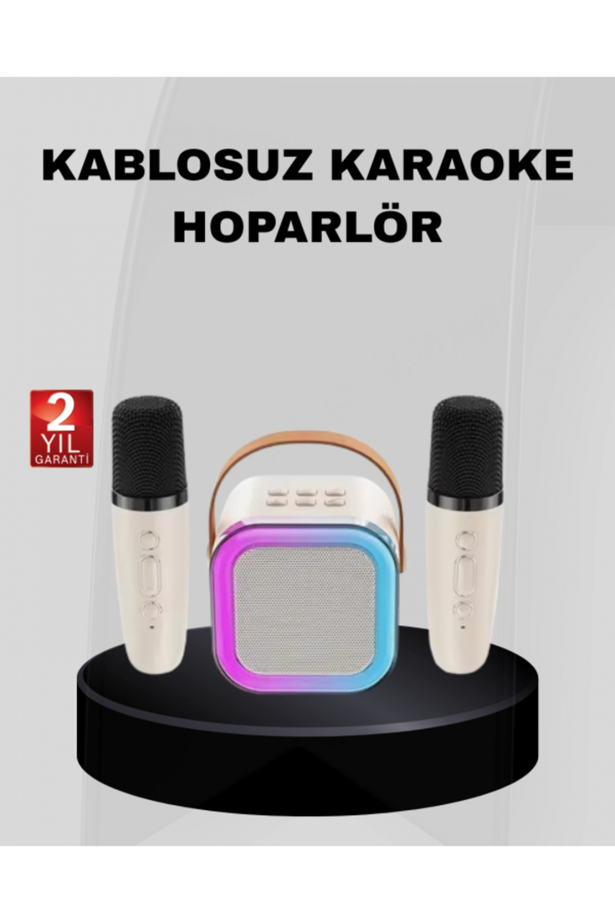 SELFBUYSELL Taşınabilir Karaoke Hoparlör Bluetooth 5.0 Ve Çift Mikrofonlu