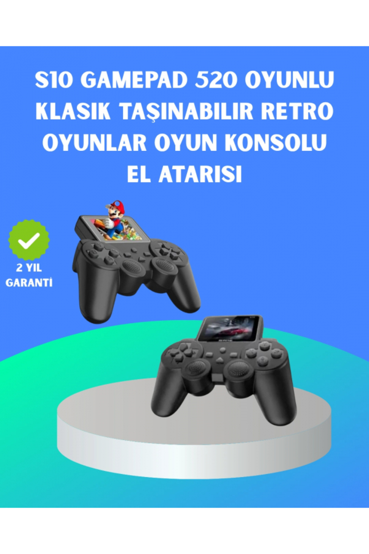 ASTRALTECH 2.4 İnç Hd Renkli Ekranlı 500-in-1 Taşınabilir Retro Oyun Konsolu, Kablolu Tv Bağlantısı Ve Uzun Pil