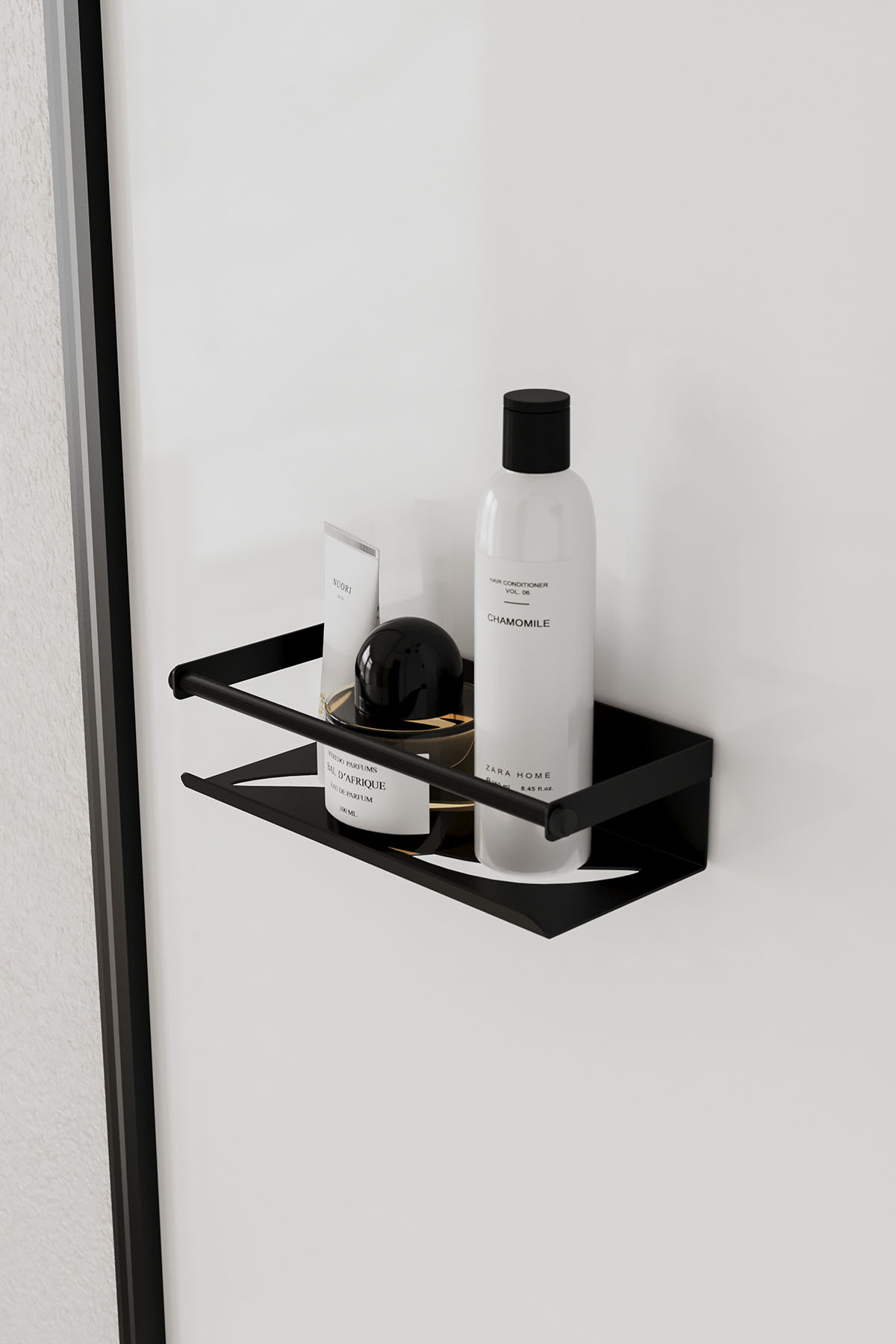 25CM Lifetime Stainless Steel Shower Shelf, Adhesive Mounting Bathroom Shelf, Mondern Shampoo Holder