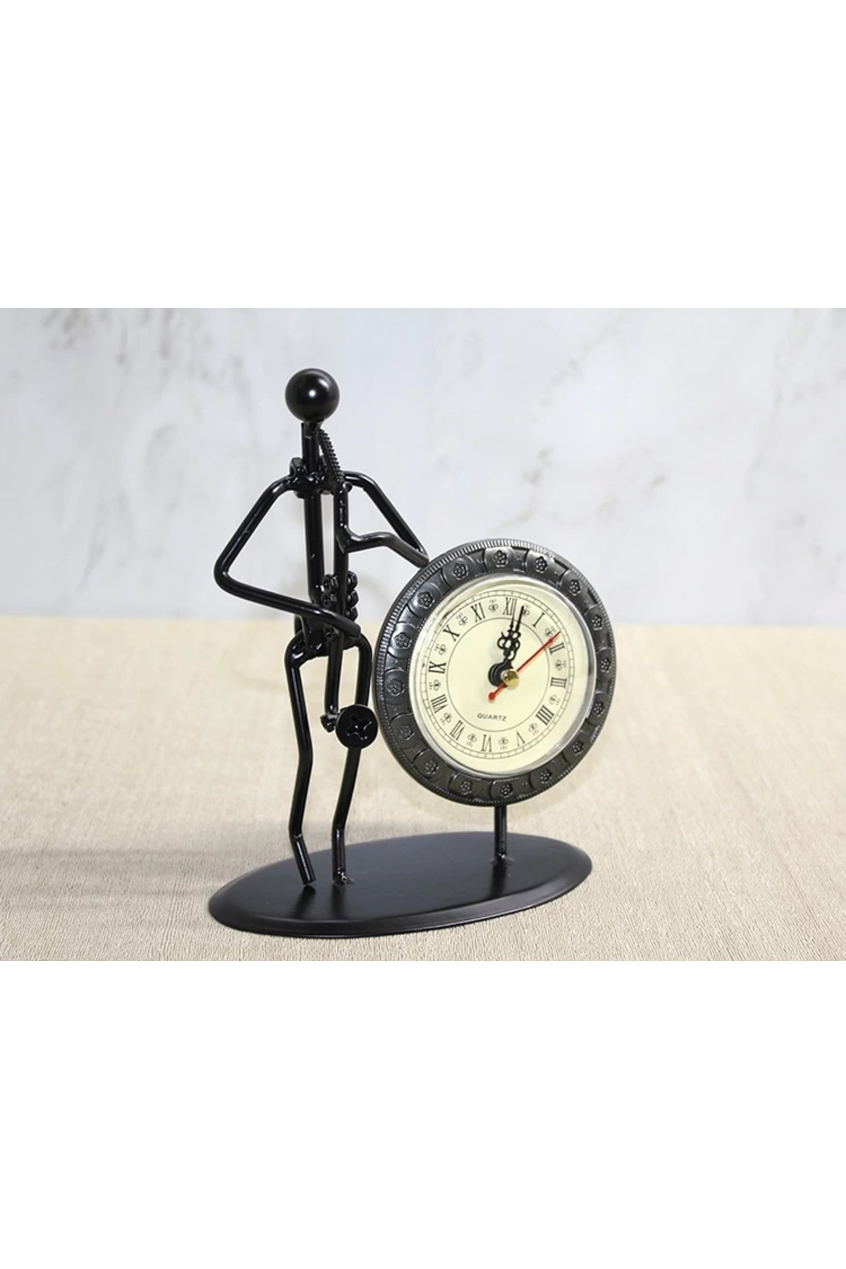 ENSAR GİYİM Metal Saatli Saksafon Çalan Müzisyen Alk4335