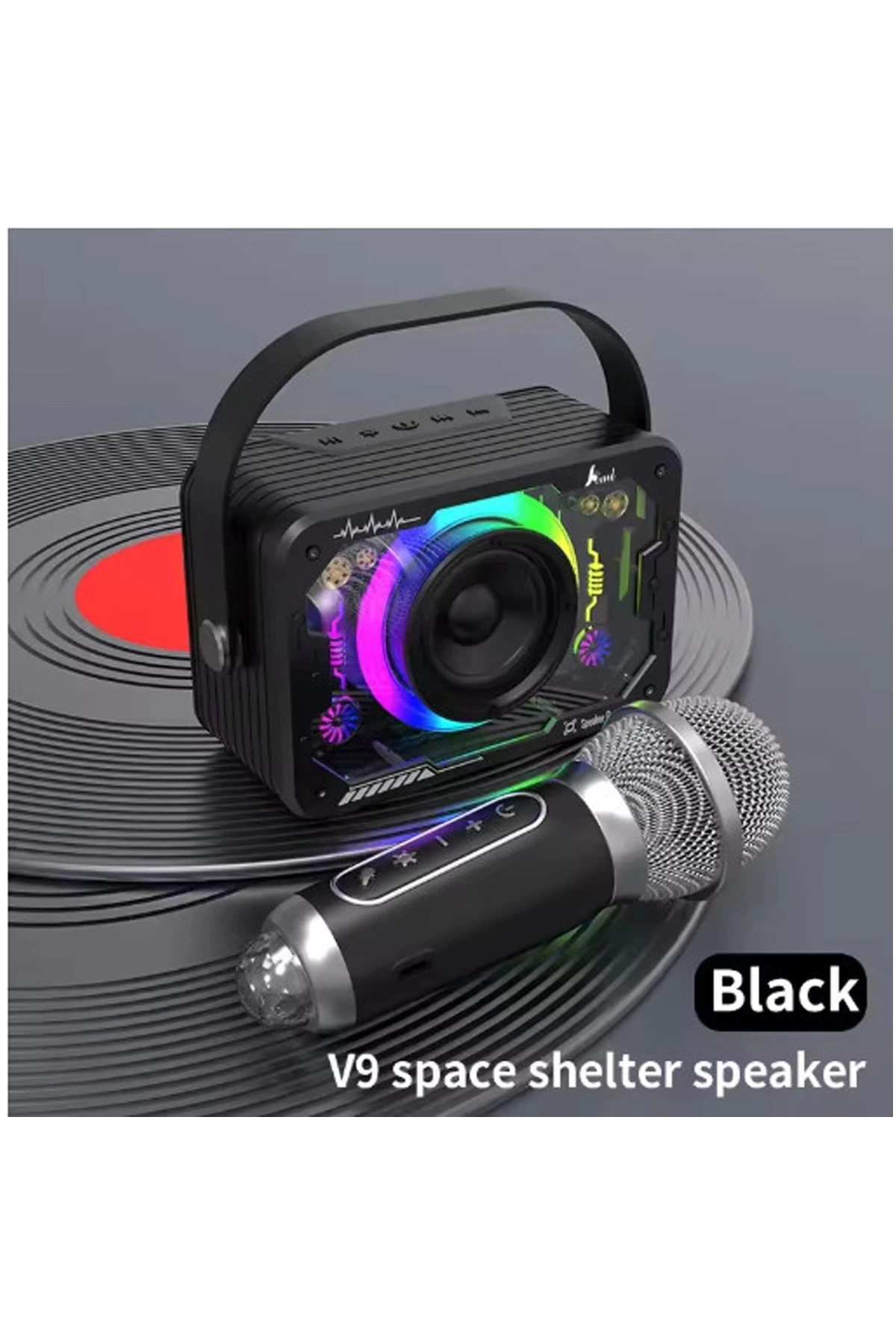 ENSAR GİYİM Vtn-82 Taşınabilir Kablosuz Işıklı Bluetooth Hoparlör Ses Değiştirme Özellikli