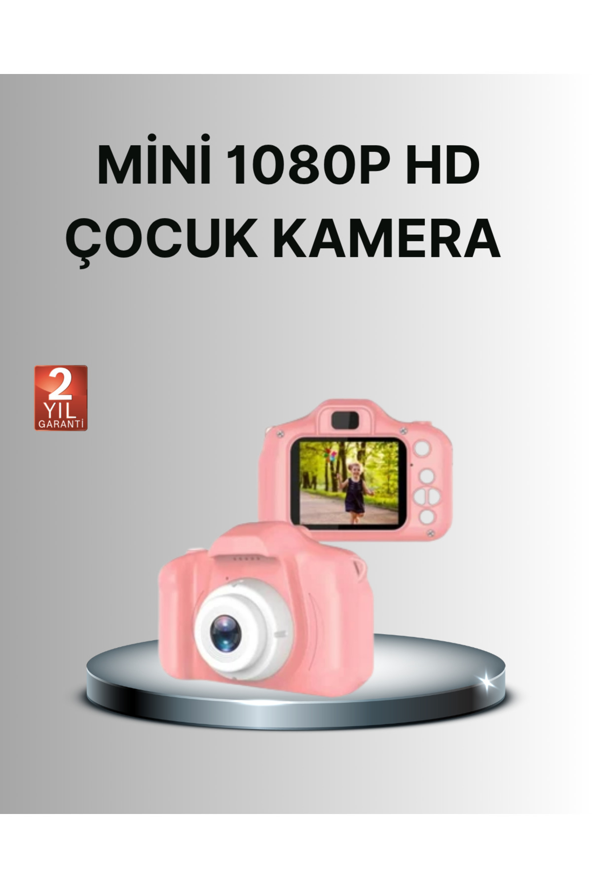 Flamex 8 Megapiksel Mini Çocuk Kamerası HD Ekranlı Darbeye Dayanıklı ve Şarjlı