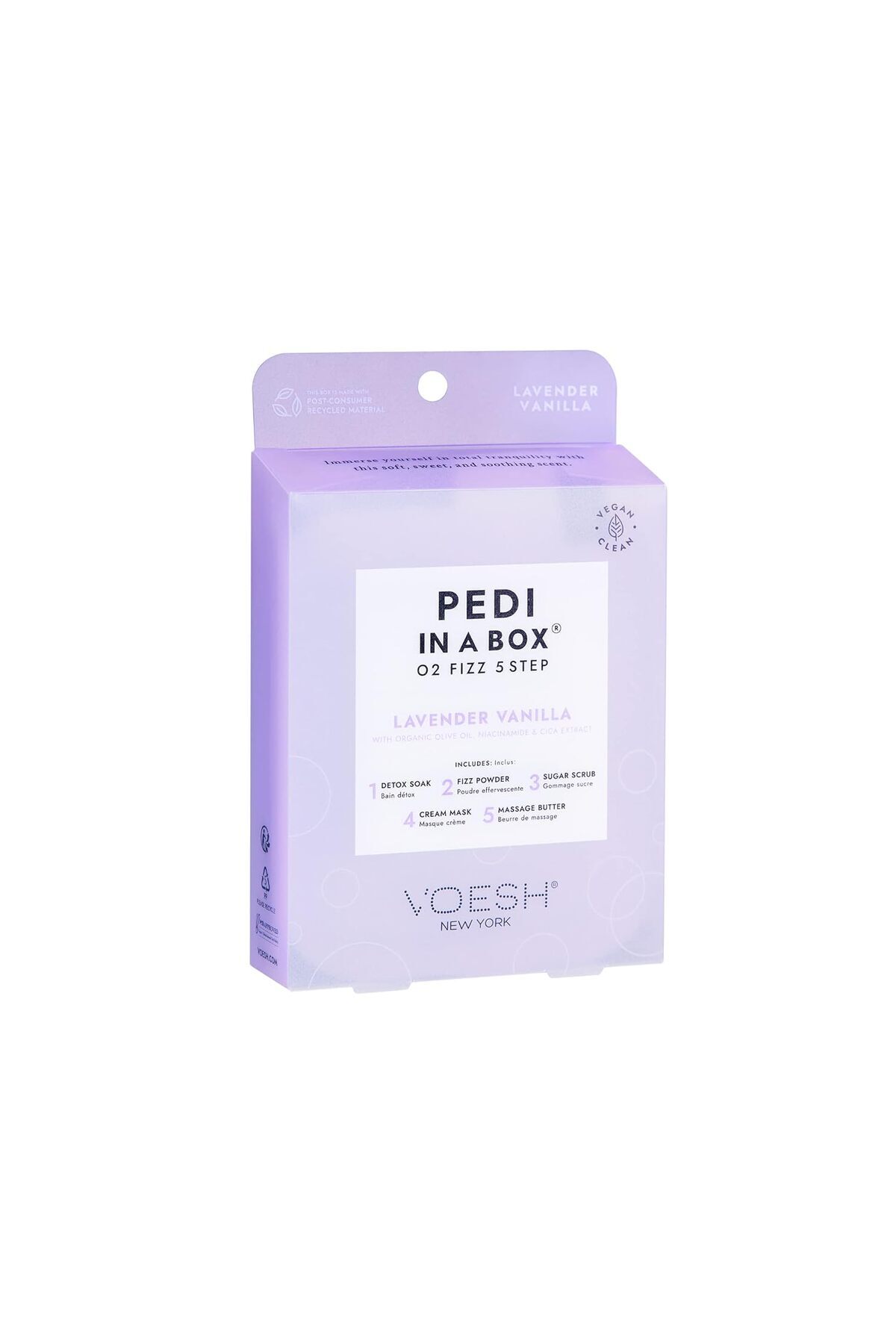 Genel Markalar VOESH Pedi In A Box O2 Fizz 5 Adımlı Pedikür Seti Lavanta Vanilya
