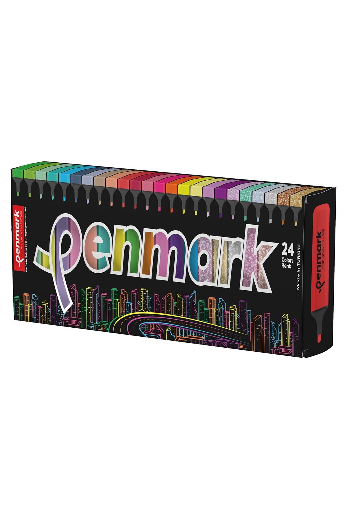Hepta Collection Penmark Fosforlu Kalem 24'lü Süper Kutu 6 Neon ve 6 ...