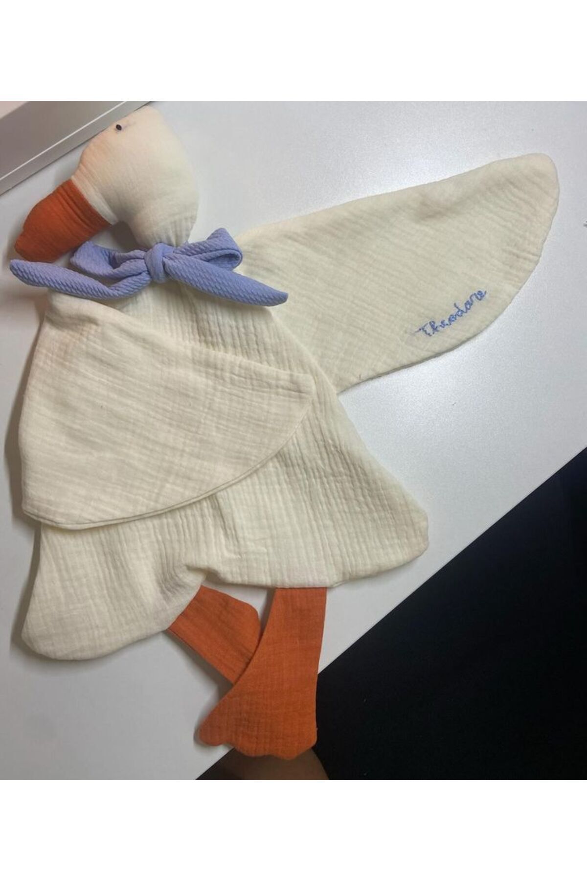 Atölye LİDYA %100 Pamuk Müslin Uyku Arkadaşı Sevimli Ördek