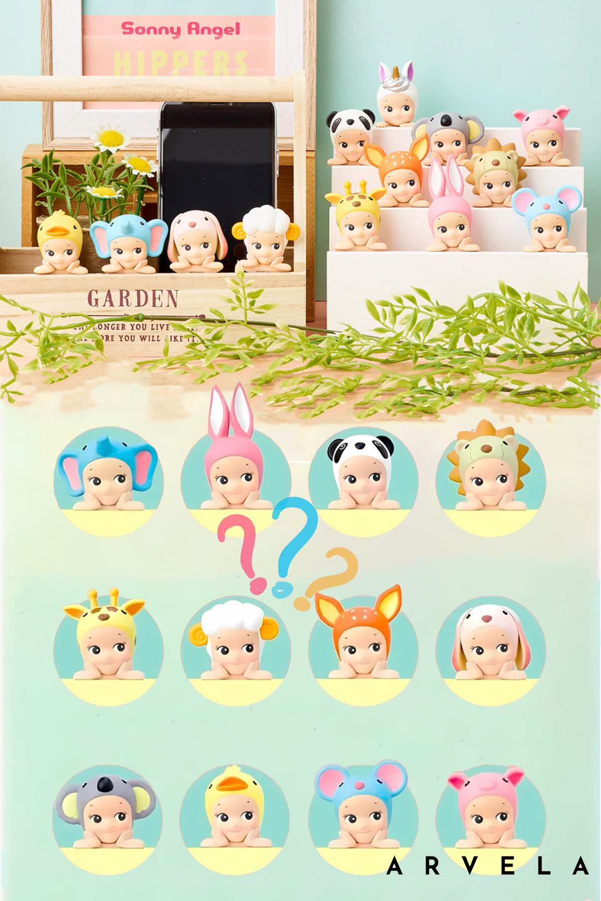 Arvela Sonny Angel Hippers Animals Serisi Mini Figür – Telefon Kenarı & Dekoratif Koleksiyon Karakteri