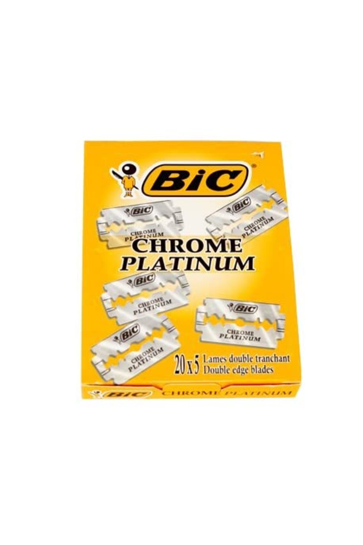 Hype Store Tıraş bıçağı 100 adet krom platin her tıraş bıçağı için çift kenarlı bıçak pmaz