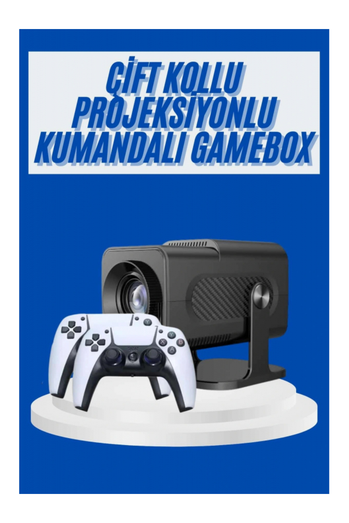 SELFBUYSELL 4k Android Smart Wi-fi Çift Kollu Projeksiyon Game Box Kumandalı Taşınabilir