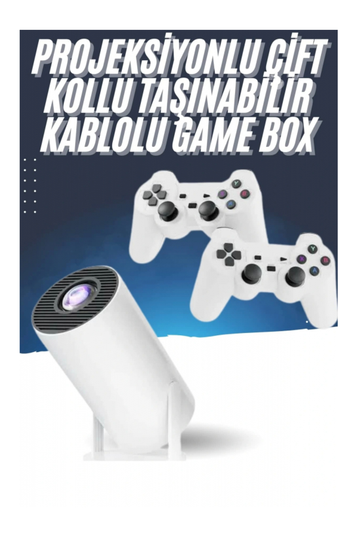 SELFBUYSELL 4k Wireless Çift Kollu Kumandalı Oyun Projeksiyonu Retro Video Oyunu