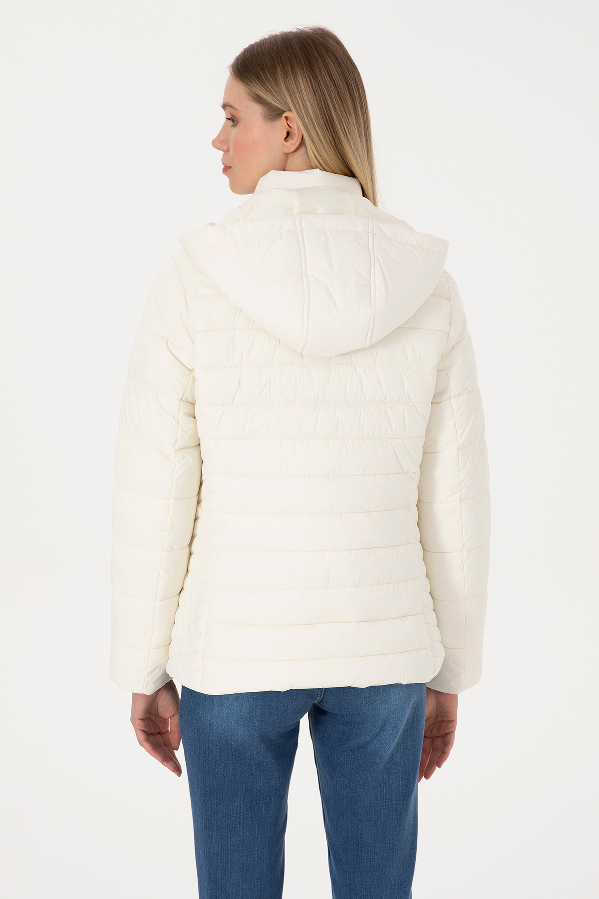 U.S. Polo Assn.  Kadın Krem Mont 50307935-VR256 - Görsel 5