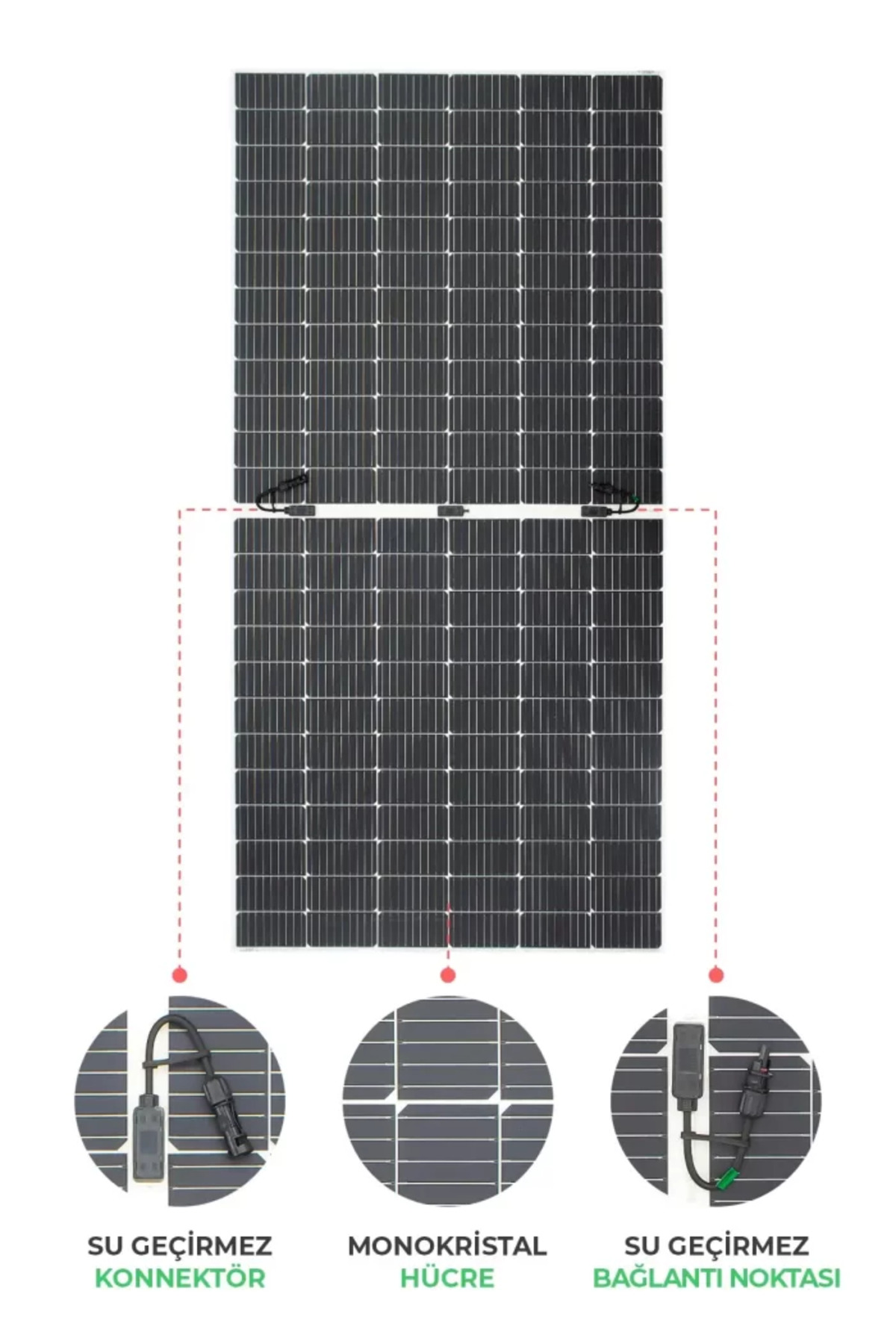 HT-SAAE 450W Monokristal Halfcut Flexible - Esnek Panel - Fiyatı