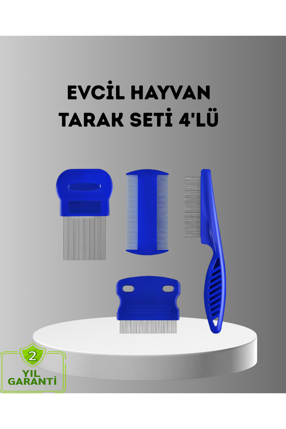HANA MODA 4’lü Kedi Köpek Tüy Temizleme Seti – Paslanmaz Çelik,Ergonomik ve Uzun Ömürlü