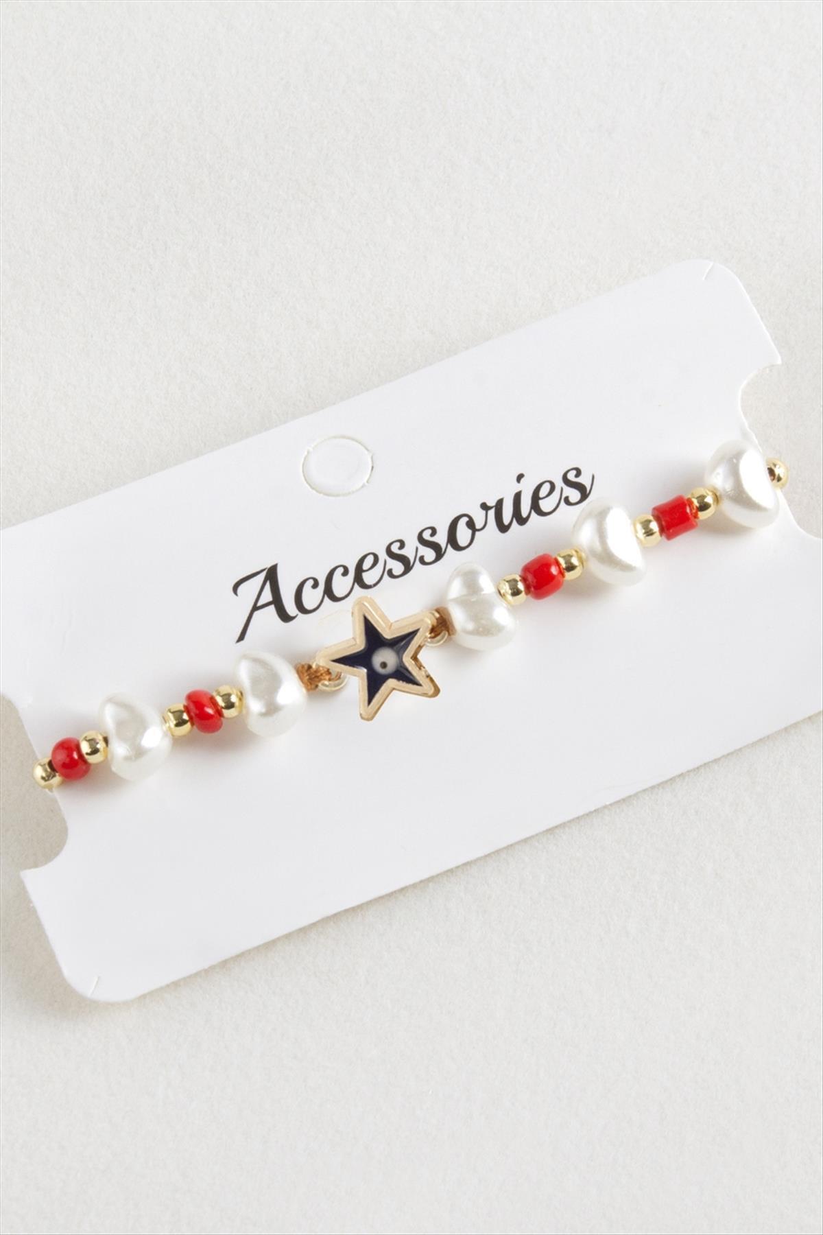 fantastik store Deniz Yıldızı Boncuk İnci Makrome İp Bileklik