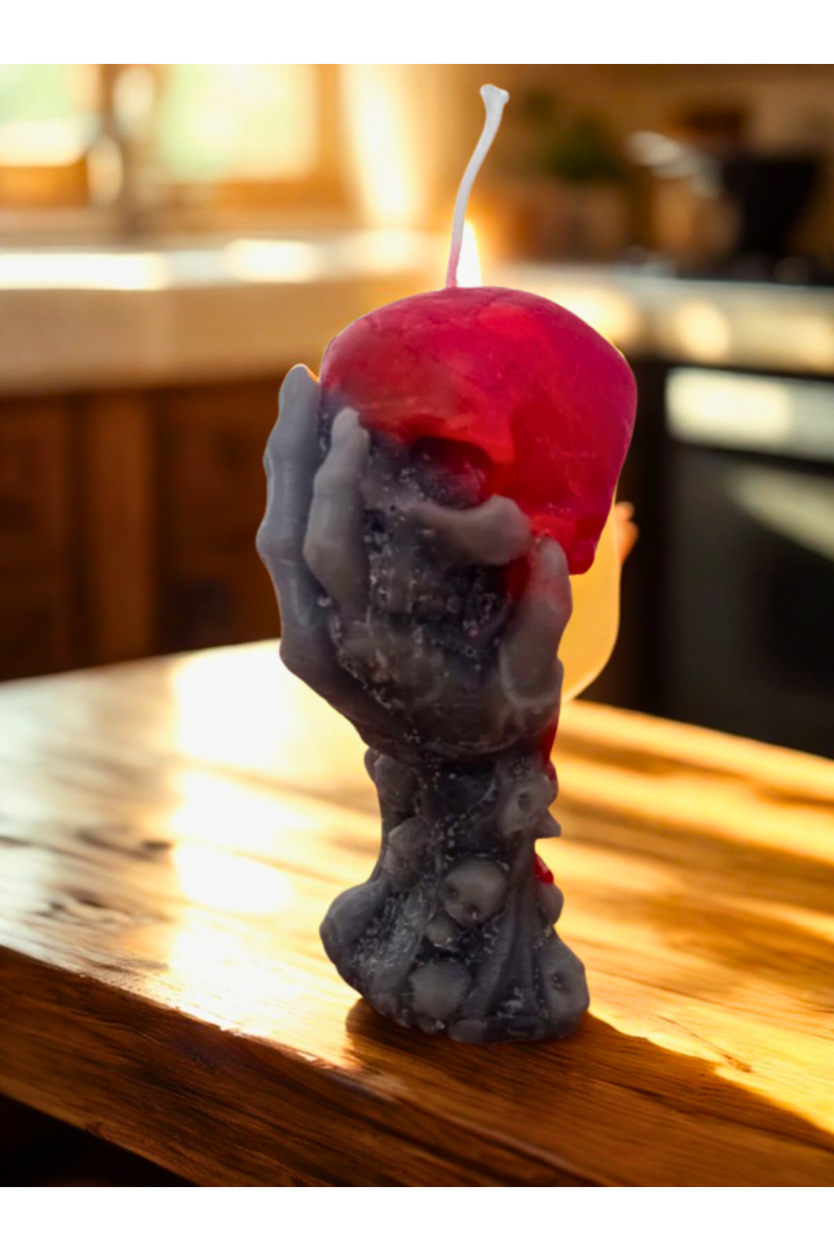 2 x Skull Goth Halloween Themed Natural Soy Candle with Amazing Details