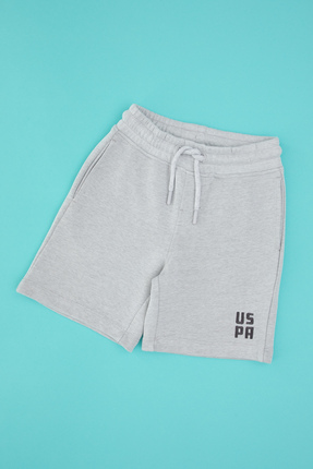 U.S. Polo Assn. Erkek Çocuk Gri Melanj Örme Şort 50325210-VR086