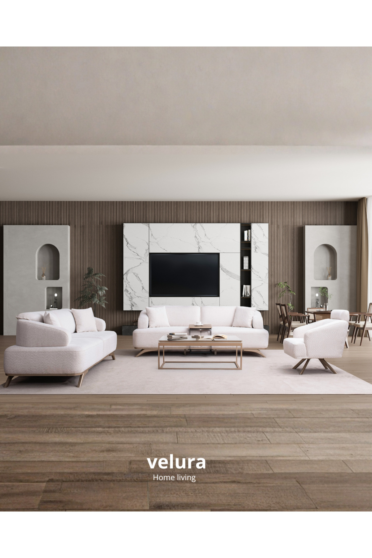 Velura Home & Living Efar 3+3+1 Koltuk Takımı & Oturma Grubu