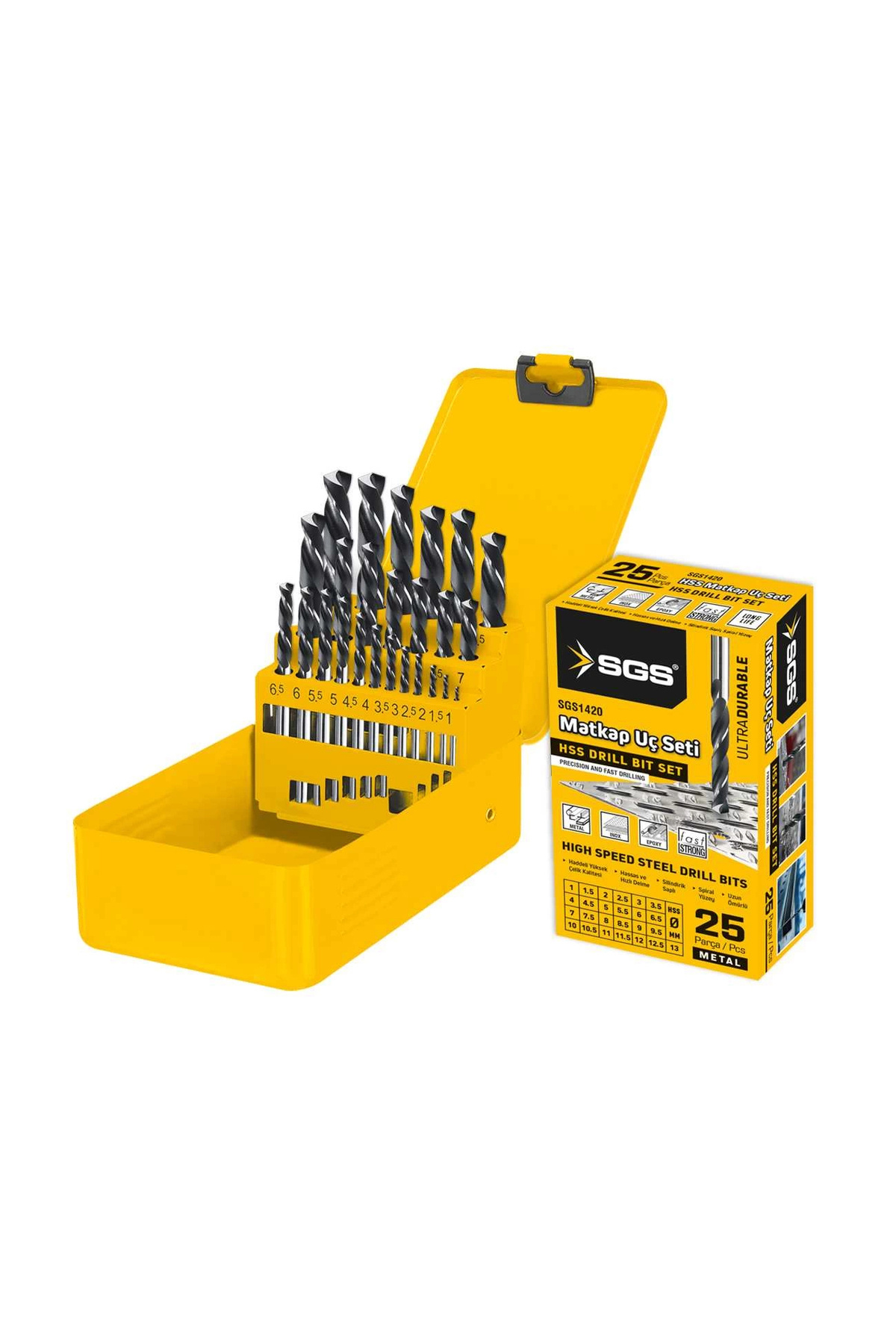 SGS 25 PARÇA HSS MATKAP UCU SETİ