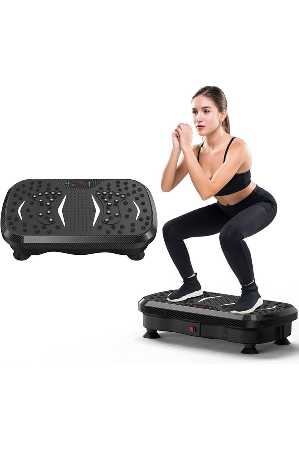 Sumkyle لوحة اهتزاز لتصريف اللمف بسرعة قابلة للتعديل لتمرين كامل الجسم في صال...