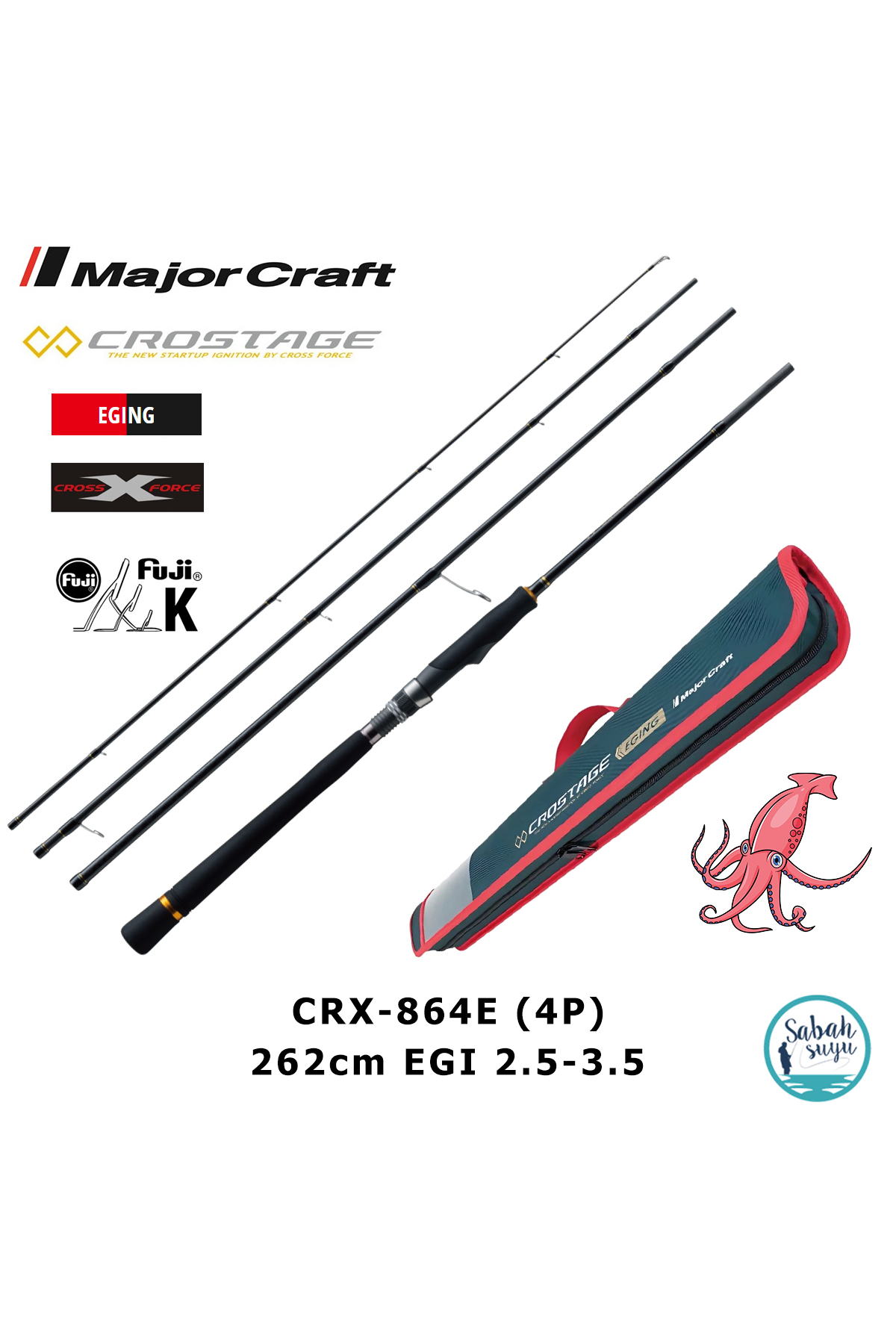 MAJOR CRAFT Crostage CRX-864E Eging 262cm EGI 2.5-3.5 (4P) Spin