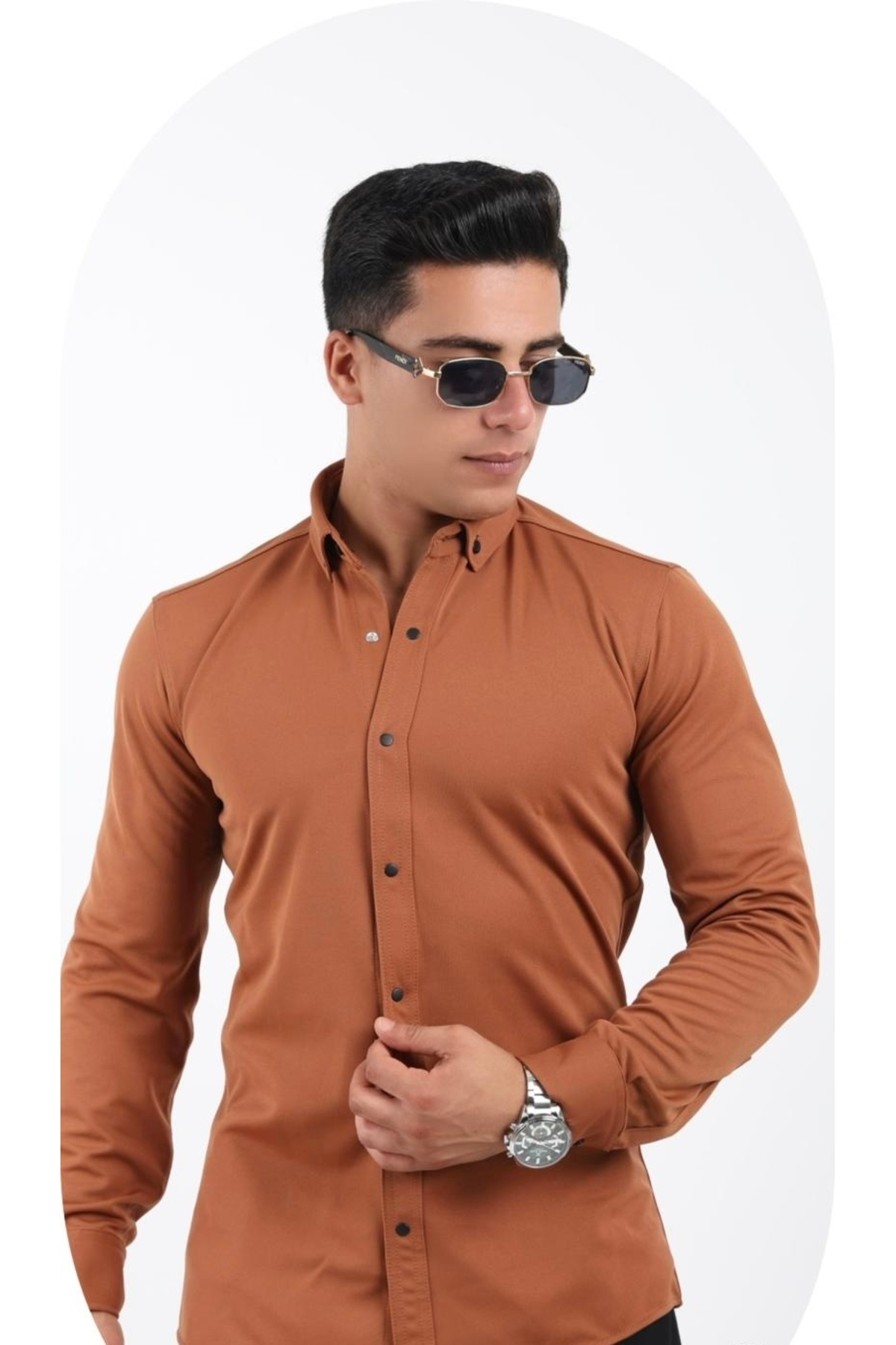 IRMAK COLLECTİON KİREMİT ÖRME DABIL GÖMLEK