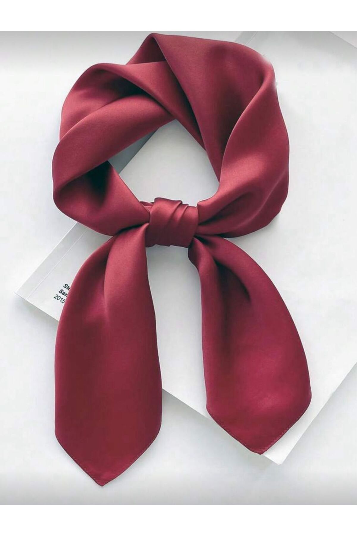 ÖrgüYastik Bordo Düz Fular