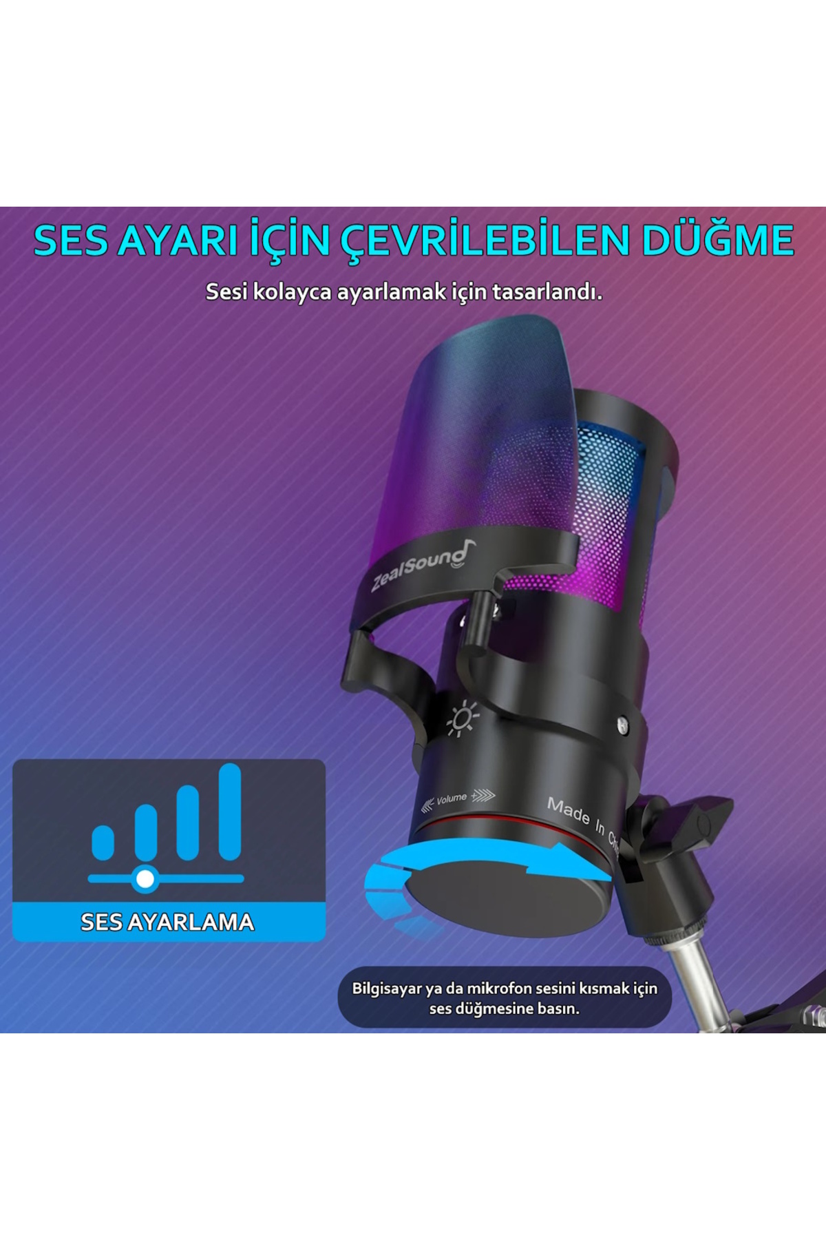 zealsound KM8S USB Condenser Gamer Mikrofon - Fiyatı, Yorumları