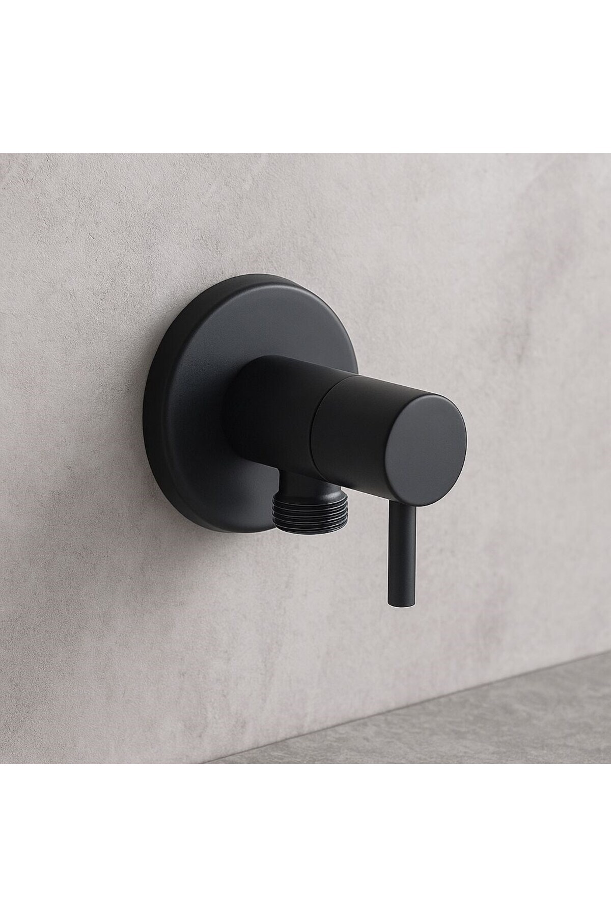 Viosa Mat Siyah Çubuk Kollu Taharet Musluğu Ayna Dahil