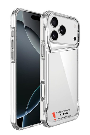 EVAX [Airbag] iPhone 17 Pro Uyumlu AirBag Köşe Korumalı Arkası Sert Kenarları...