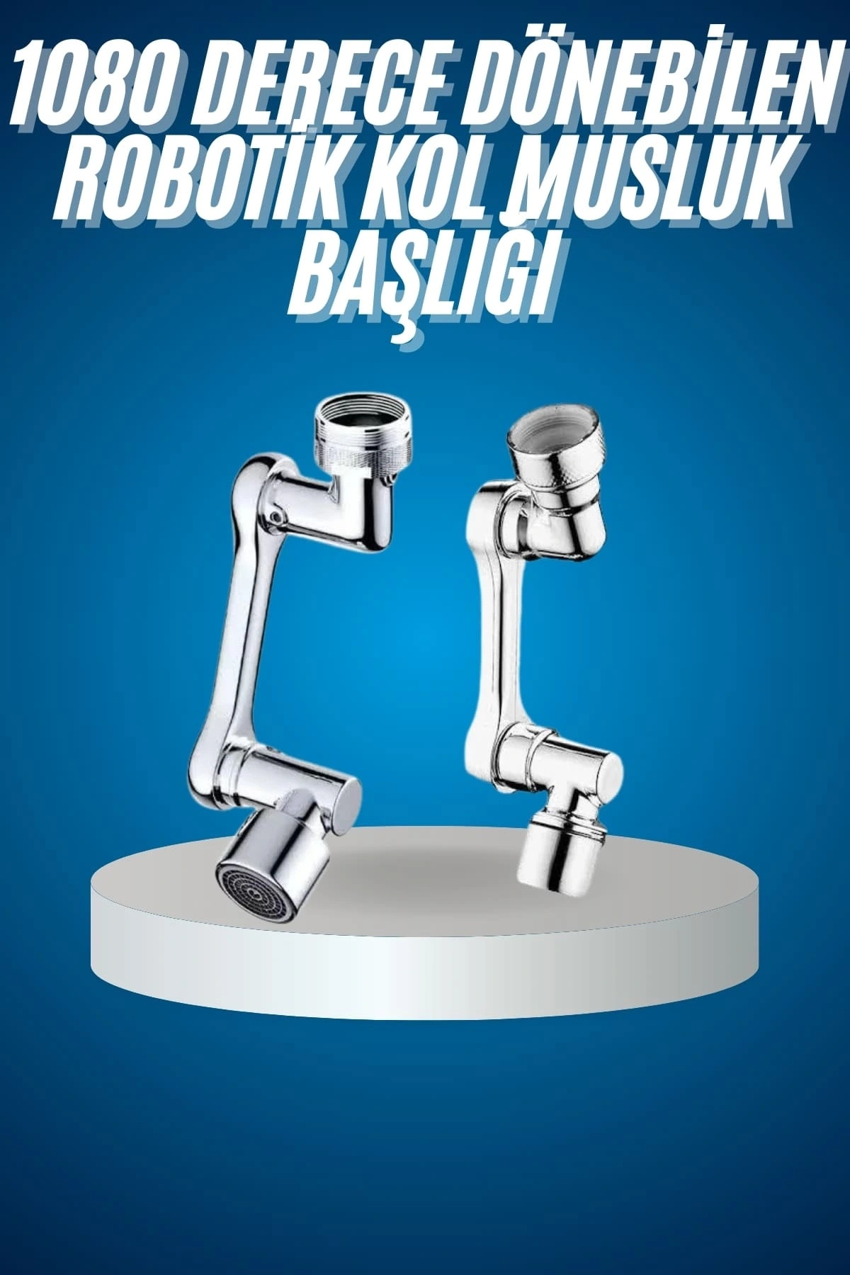 shopwave 180 Derece Dönebilen Fonksiyonel Paslanmaz Çelik Robotik Kol Musluk Başlığı