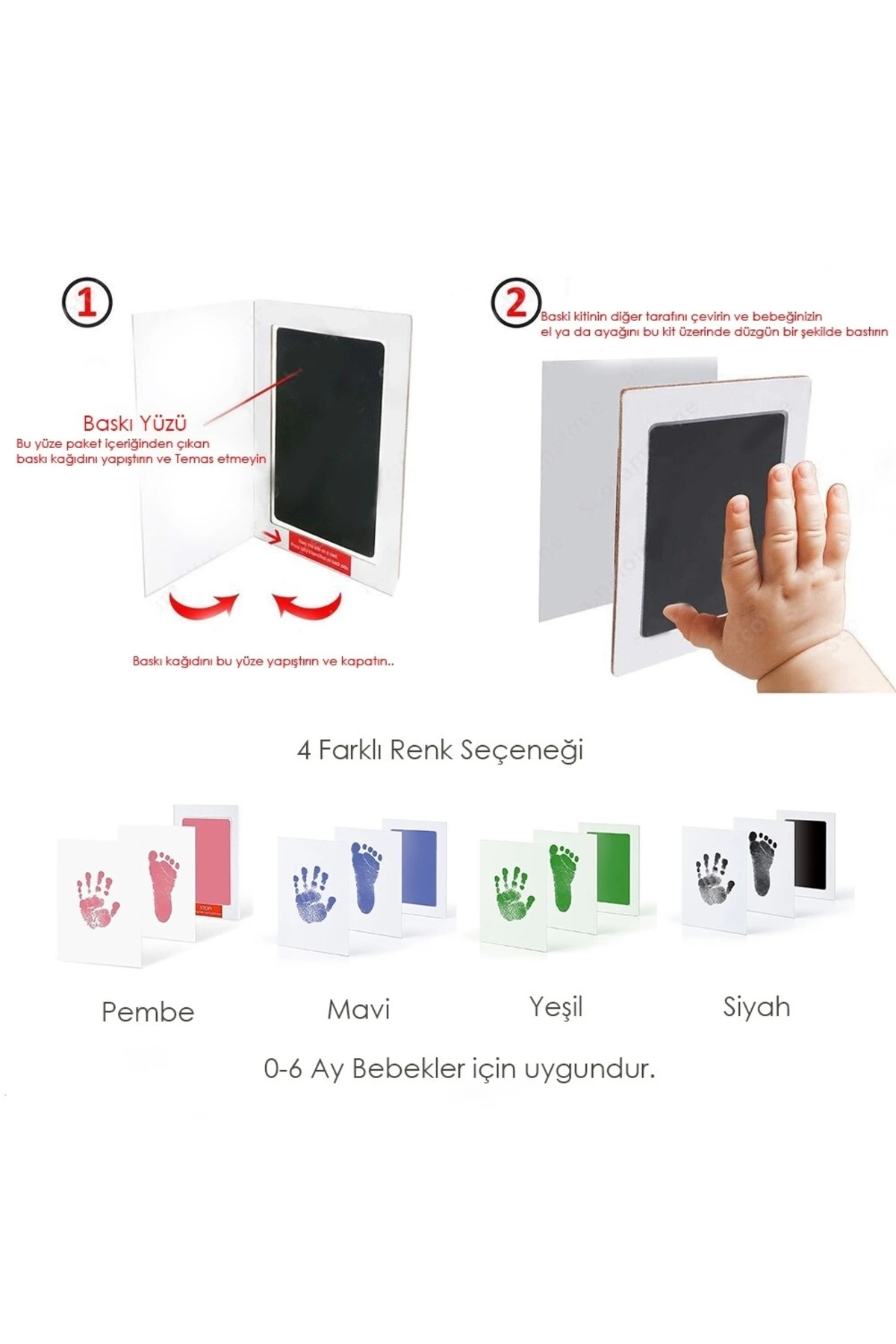 YNT İthalat Bebek El Ve Ayak Izi Anı Baskı Seti