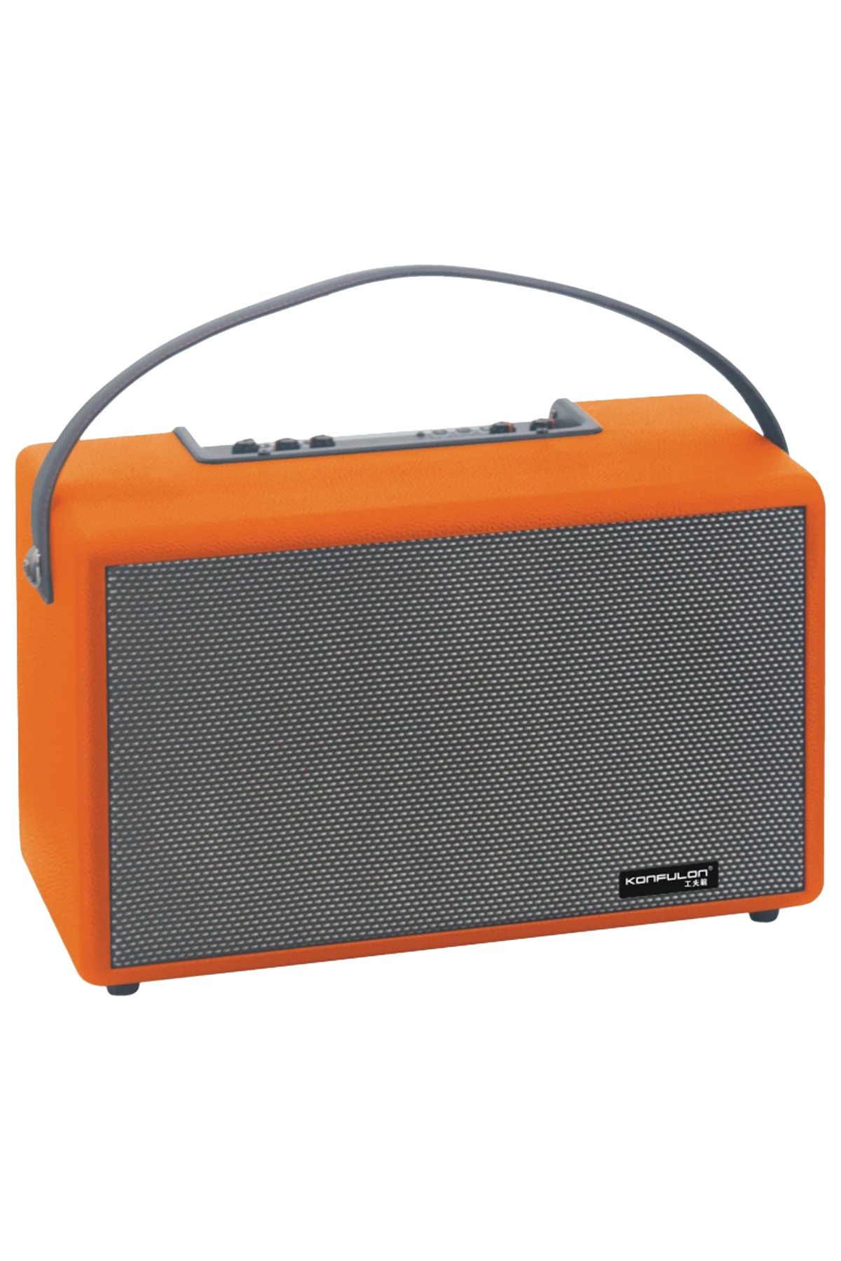 Konfulon LVSQVR F32 2x50W Sürücülü 2 Adet Mikrofonlu BT 5.2 Kablosuz Hoparlör (221439) - Turuncu