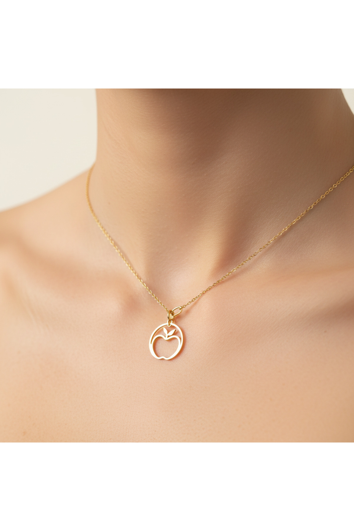 TabiTela 14 ayar altın kolye ucu elma GM1107 0.5 gr