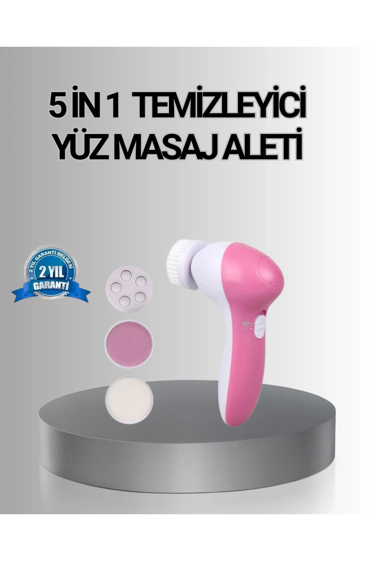 shopwave 5 Başlıklı Yüz Masaj Aleti – Cilt Temizleme, Peeling, Siyah Nokta ve Gözenek Bakımı