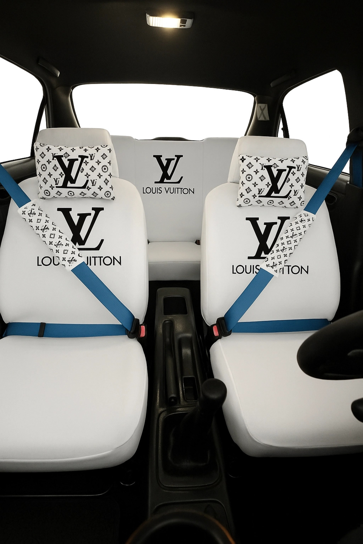 TKY Tasarımı Kendin Yap TKY 8 Parça Oto Kılıf Seti Servis Kılıfı (Ön+Arka, 2 Boyun Yastık, 2 Kemer Kılıfı)