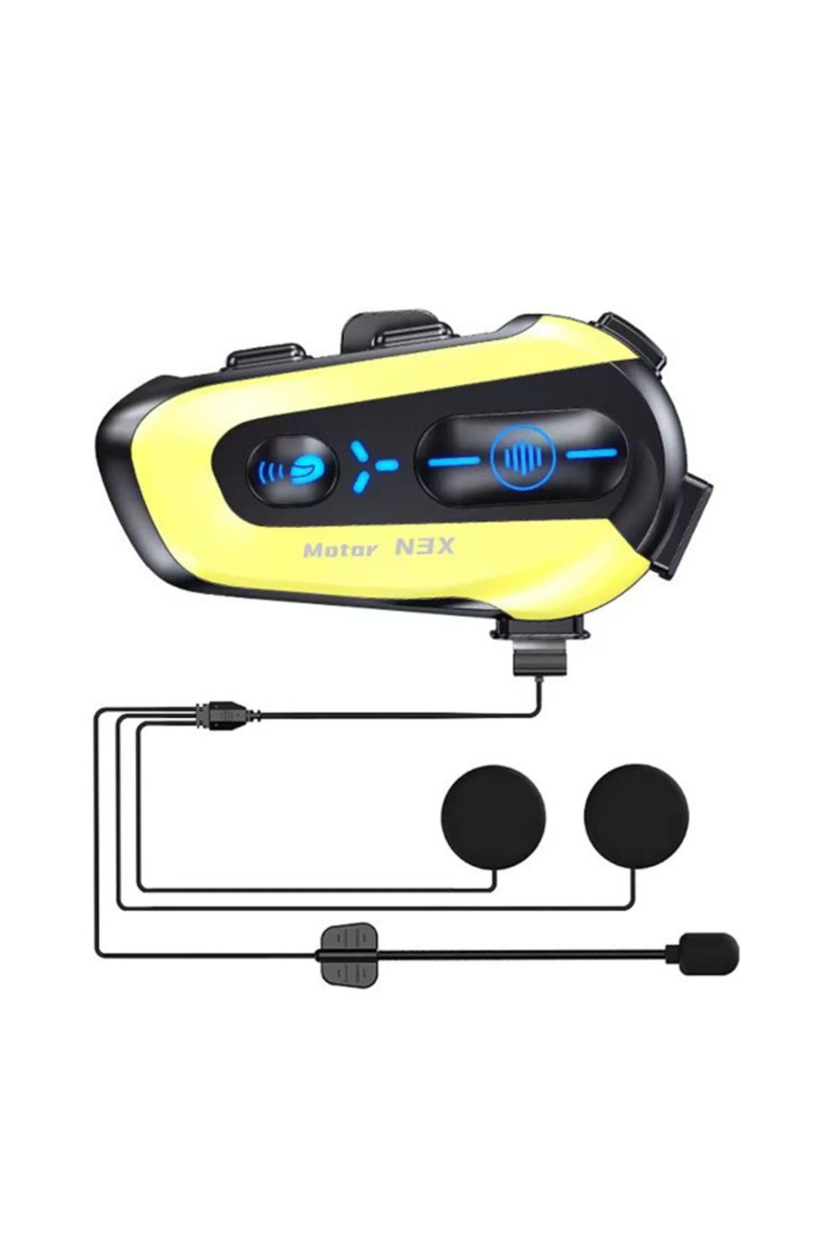 YNT İthalat N3x Rgb Işıklı Intercom 3 Kişi Bağlantılı 1000mah Motosiklet Bluetooth Kulaklık Seti