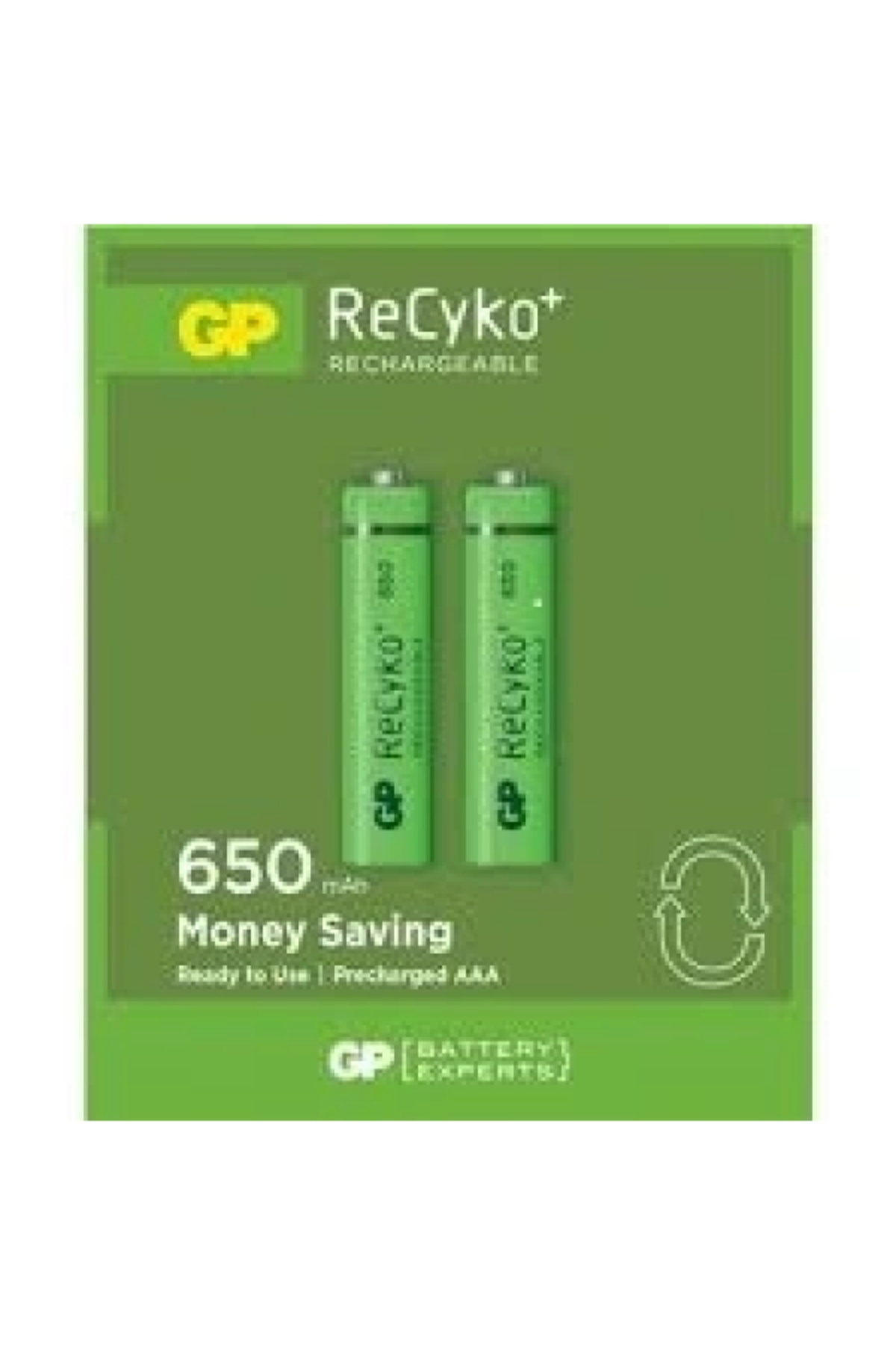 SELFBUYSELL GP RECYKO 650mAh AAA ŞARJLI İNCE PİL 63C092 2Lİ KART (5324)