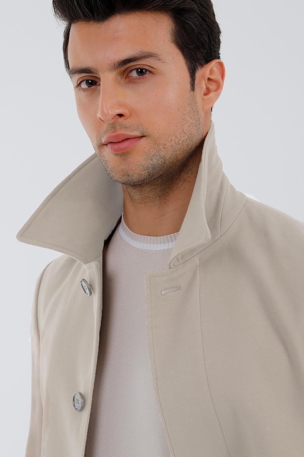 Uki  KREM Hakim Yaka,5 Düğme,Tam Astar,Yan Cep,Tek Yırtmaç,Vatkasız - Görsel 2
