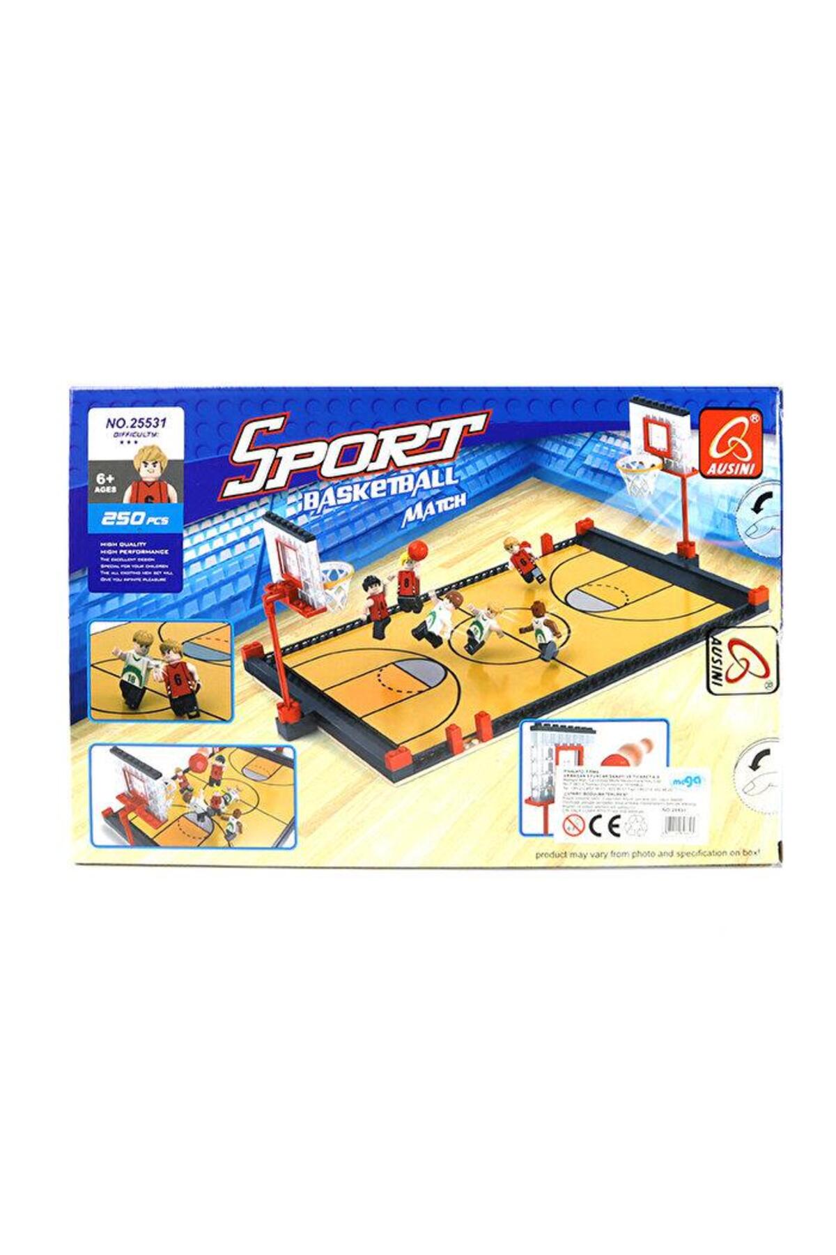مجموعه بلوک‌های ساختمانی زمین بسکتبال اسپورت با ۲۵۰ قطعه