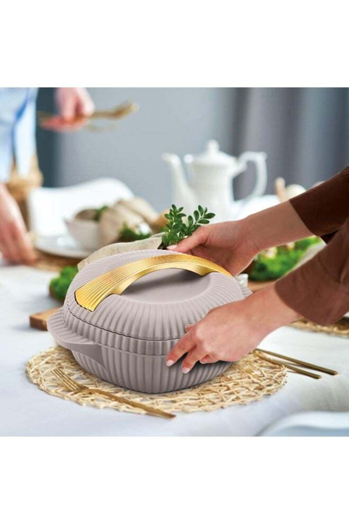 مجموعة من 3 أوعية تسخين داخلية من الفولاذ المقاوم...